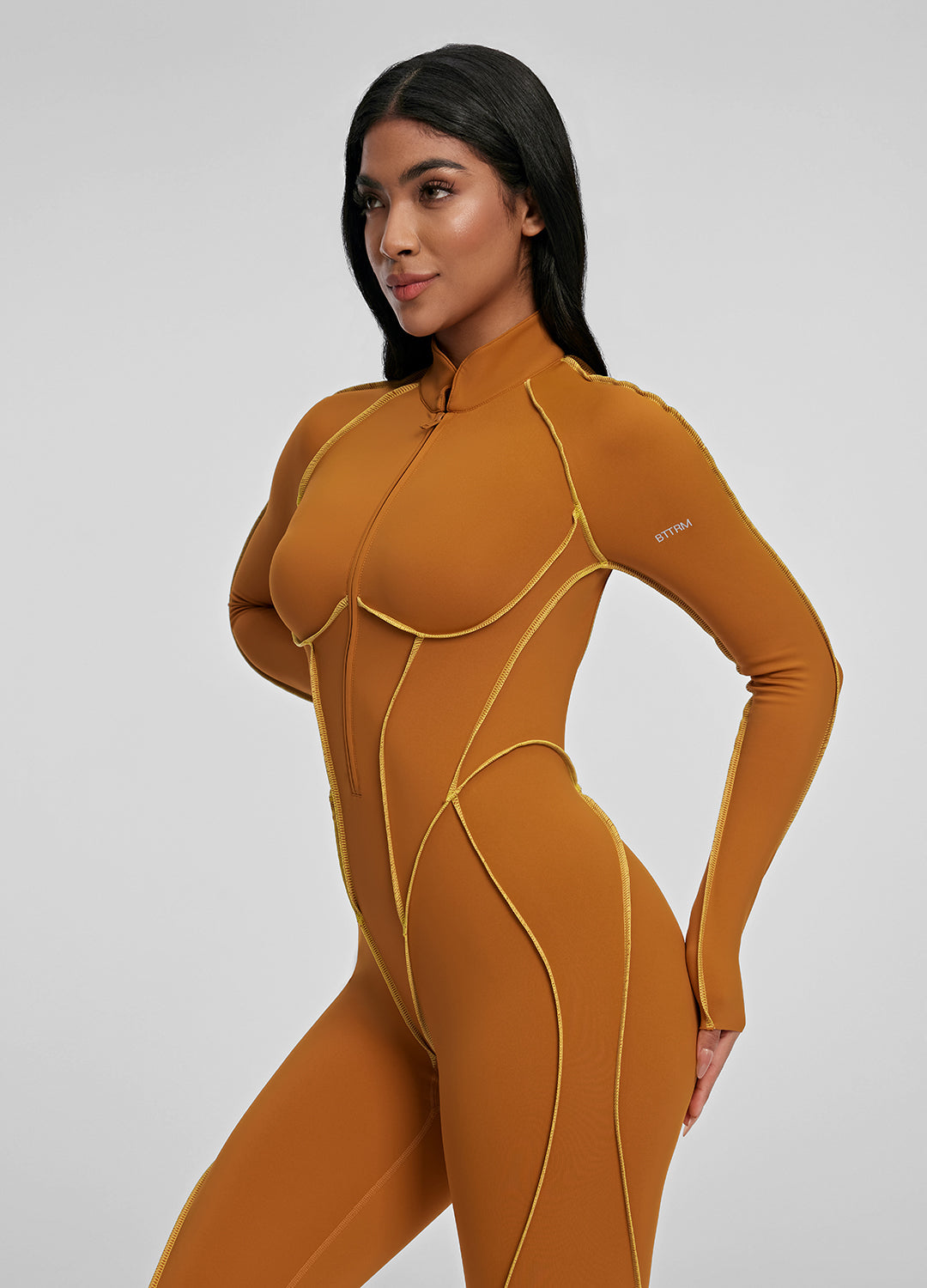 ARÉA – Full-Length Shaping Catsuit - LivingCurves Bodysuit Rustic Caramel/Yellow / XS