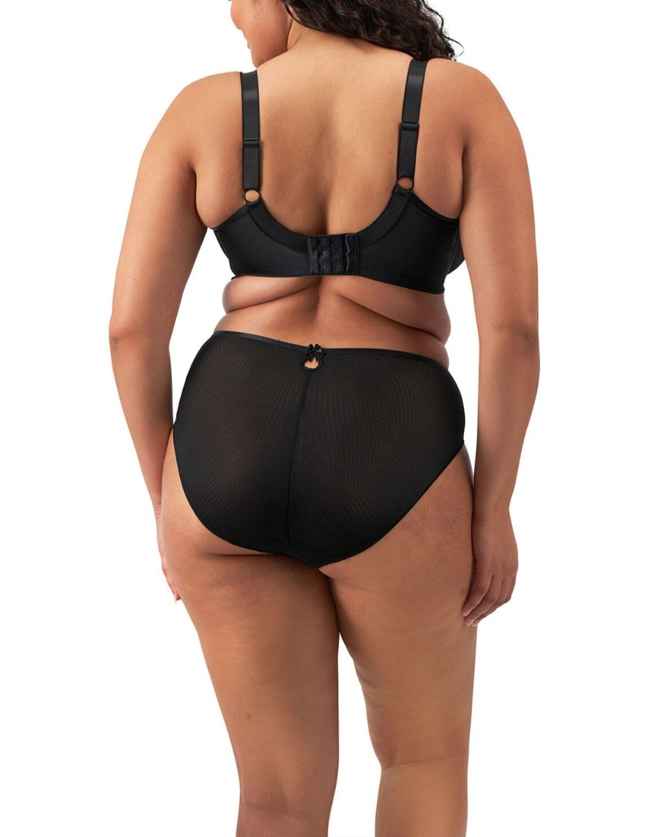 Elomi Teagan Black Almond High Leg Brief Panty 302653