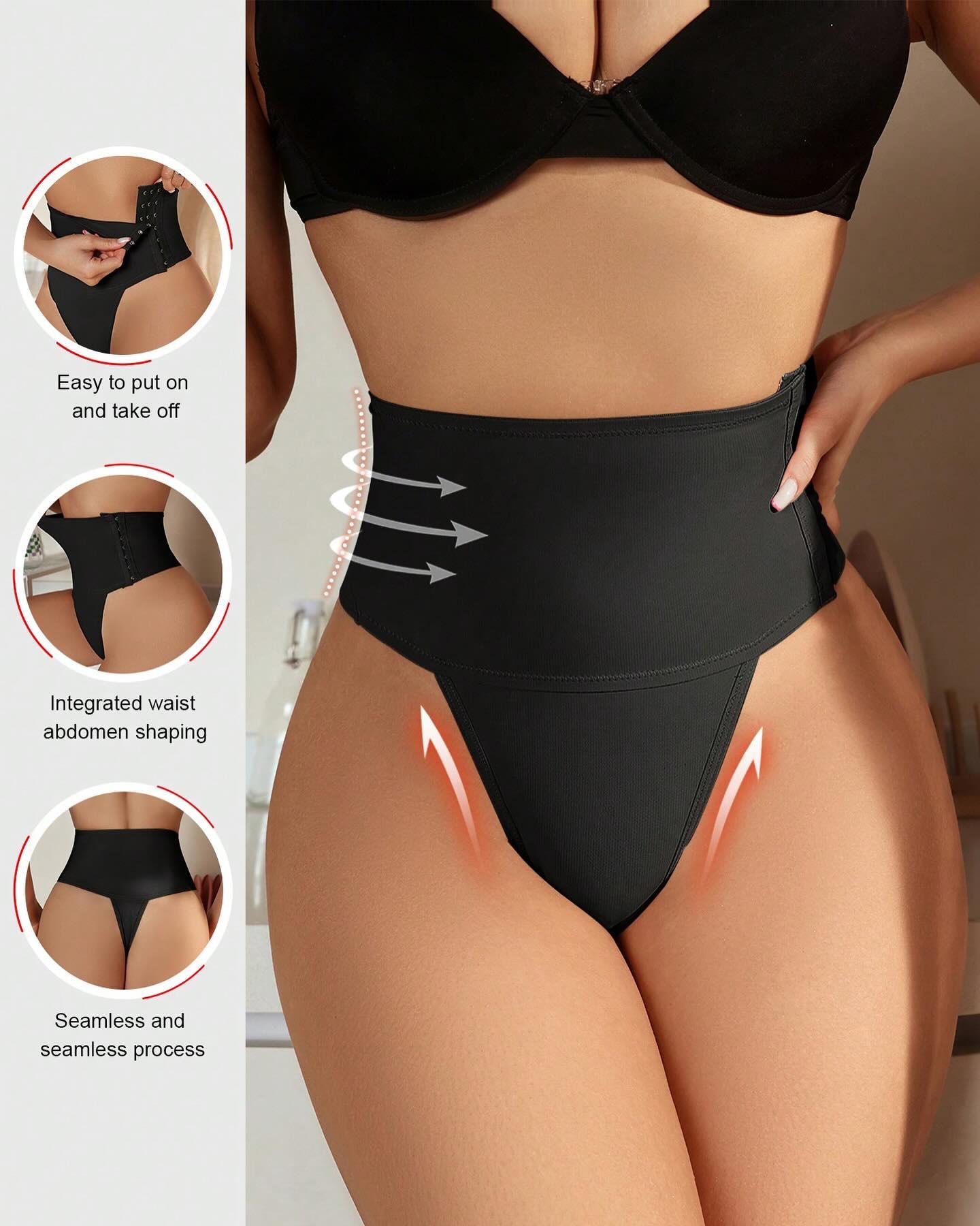 FYNOR – Shapewear Control String met Haaksluiting - LivingCurves Zwart / XS