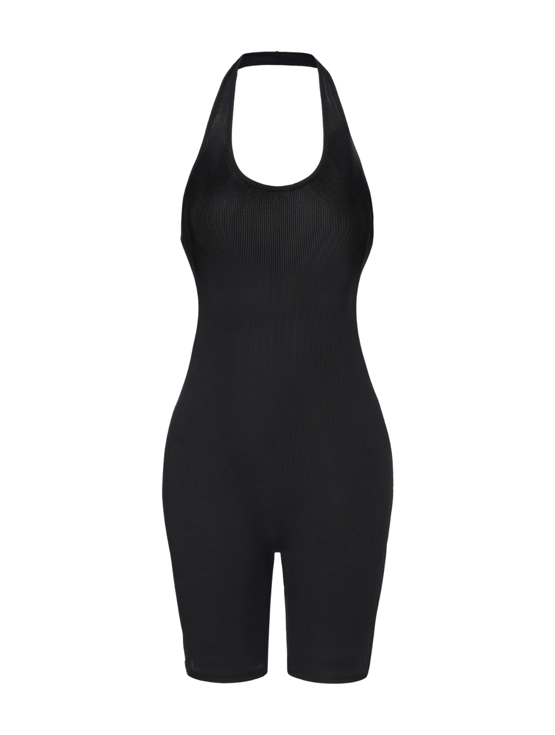 ISOLDE – Geribbelde Halternek Bodysuit - LivingCurves Beige / S