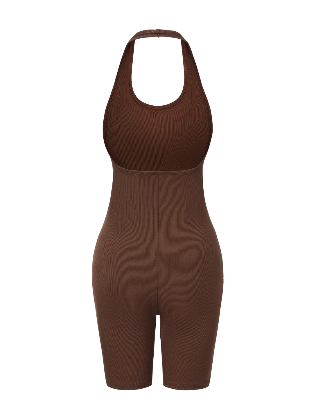 ISOLDE – Geribbelde Halternek Bodysuit - LivingCurves Beige / S