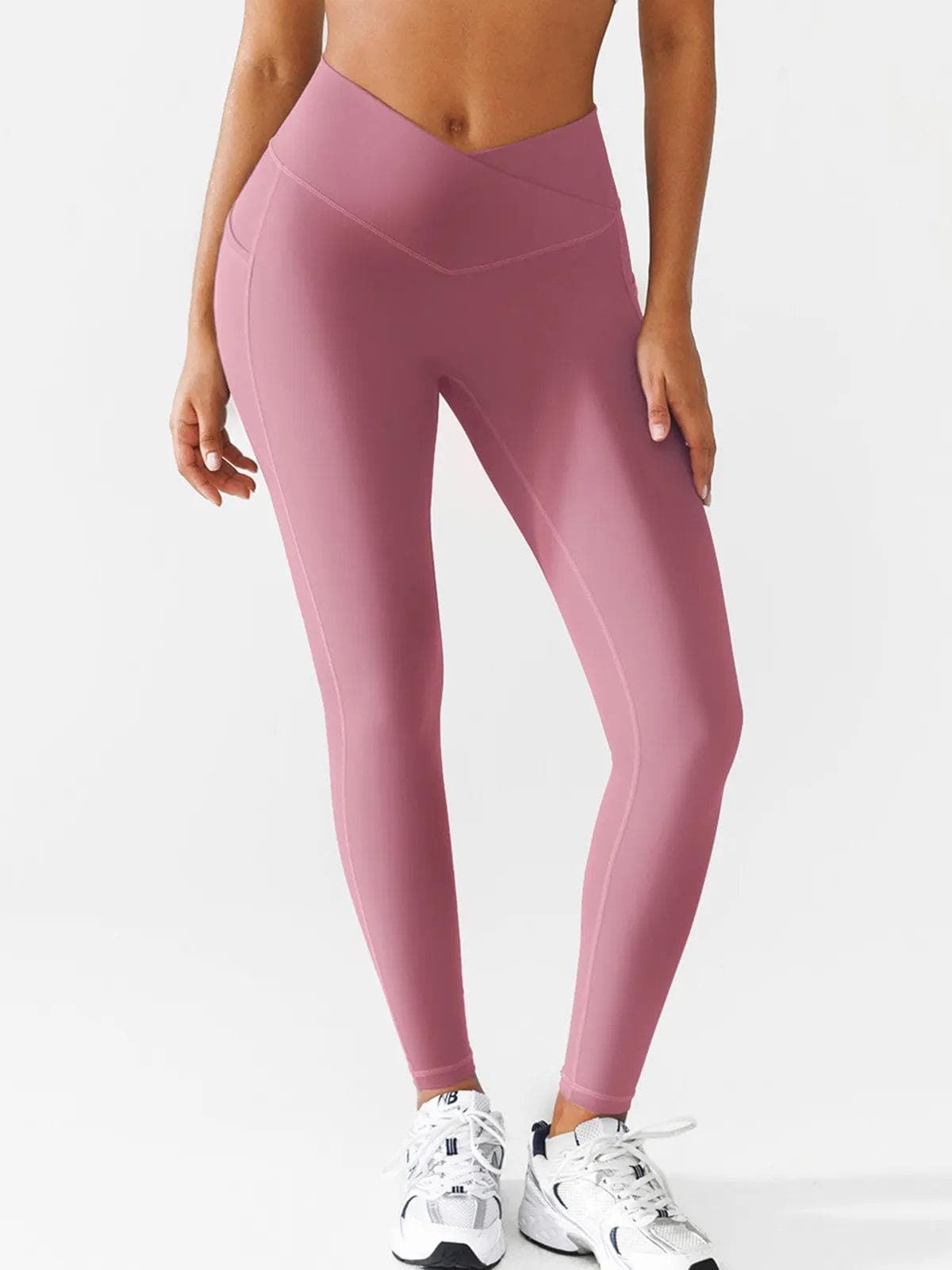 BRXL Butt Scrunch Crossover Waist Leggings - LivingCurves Pink / XS