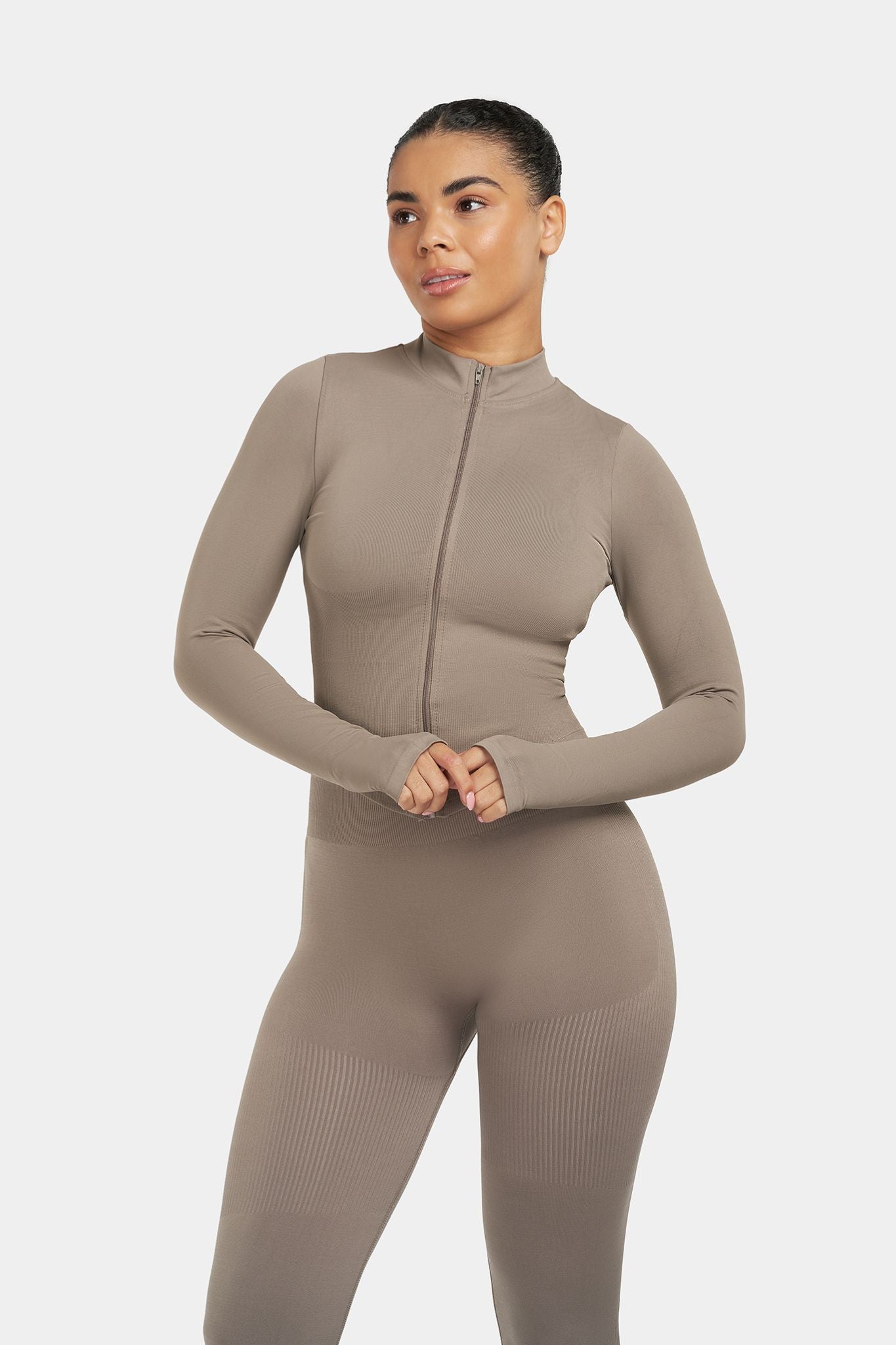 NARO - Sculpt Shapewear Jacket - Khaki - LivingCurves XS