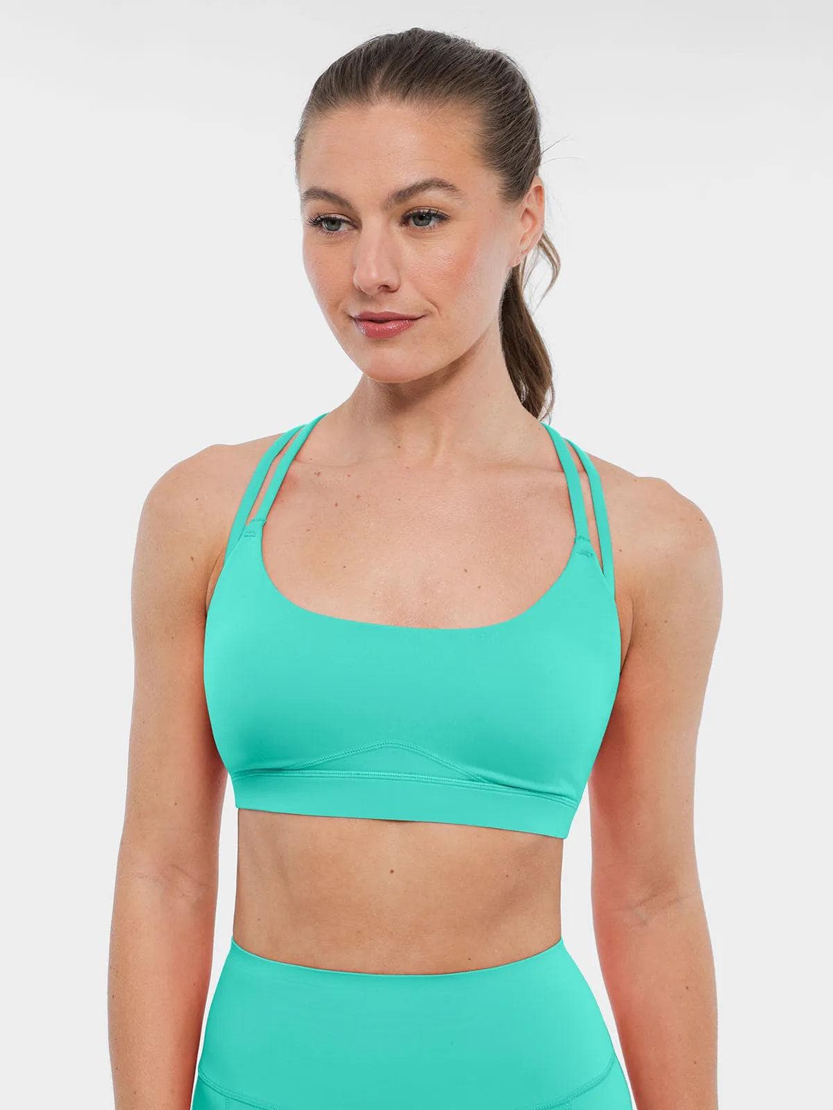 BRXL Cross Strap Sports Bra High-Waisted Shorts Set