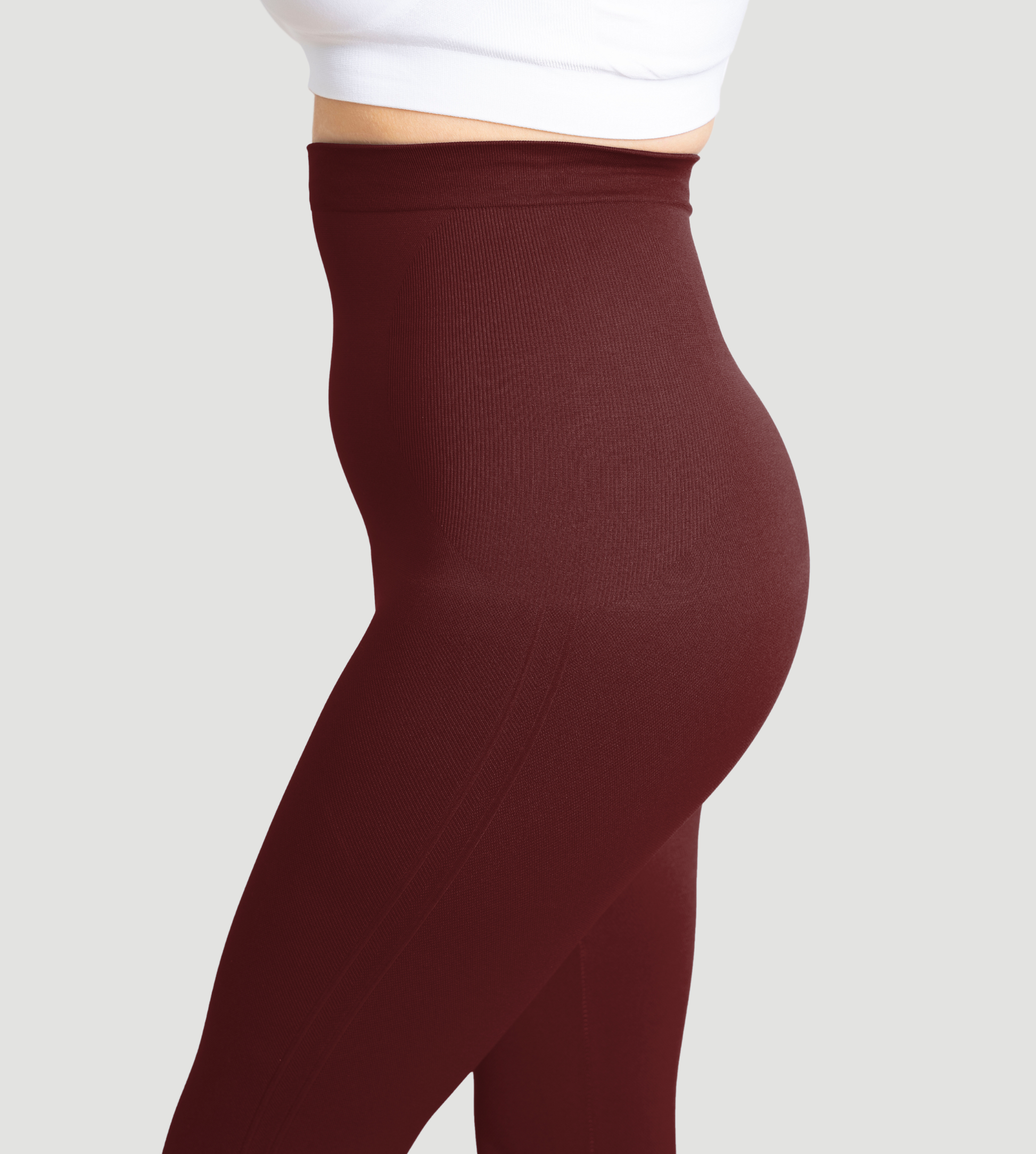 LIA – High Waist Shaping Legging - LivingCurves Leggings bordeauxrood / XS