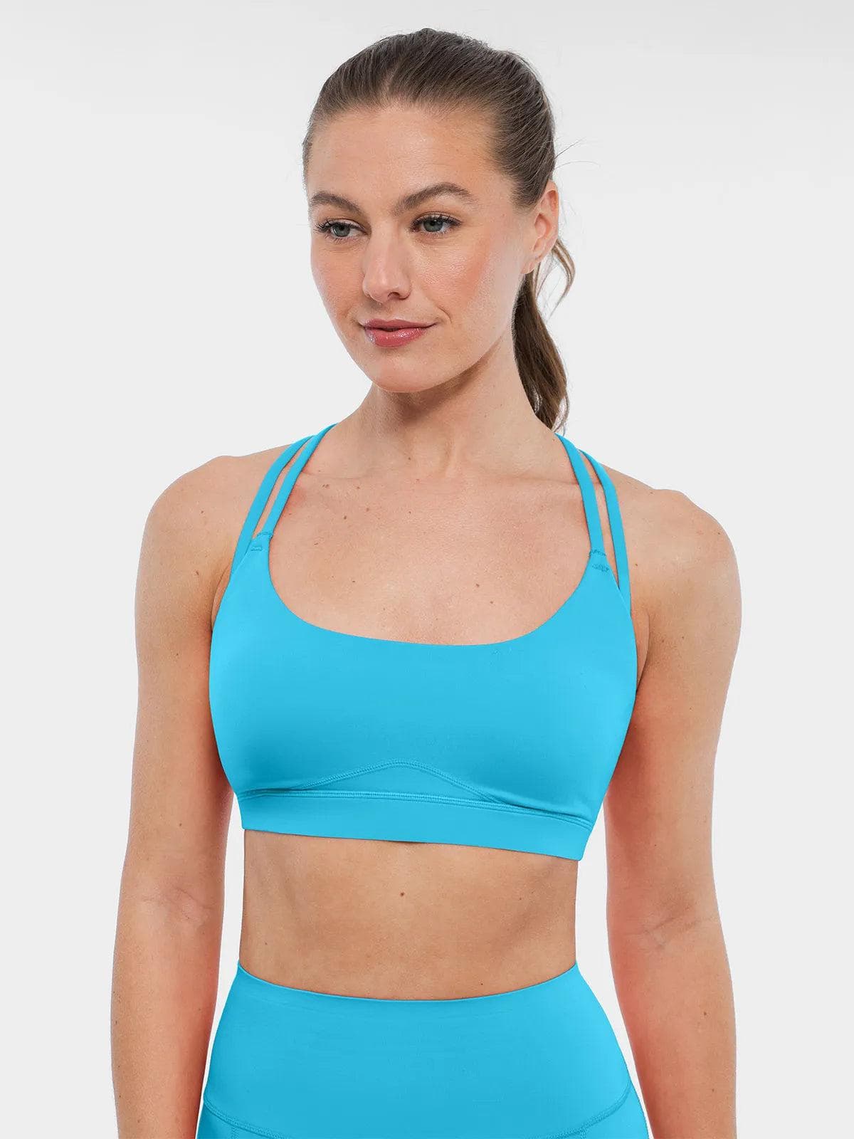 BRXL Cross Strap Sports Bra High-Waisted Shorts Set