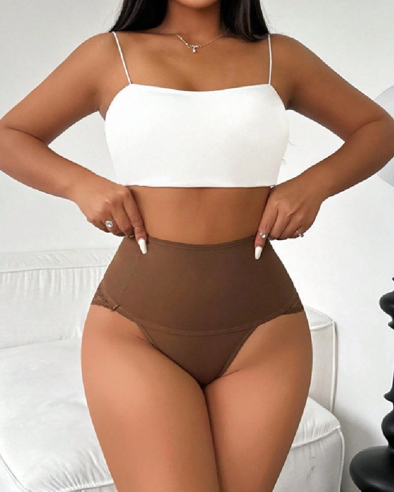 ZYRAH – Hoge Taille Shapewear String - LivingCurves Zwart / S