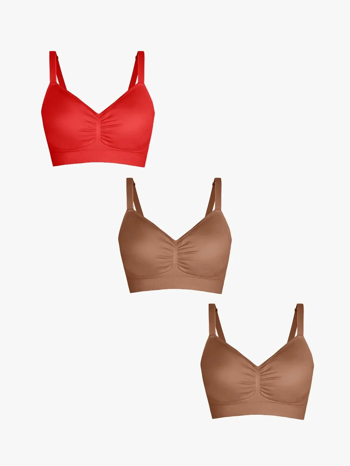 MAELLE | 3-Pack Naadloze Comfortbeha met Uitneembare Pads