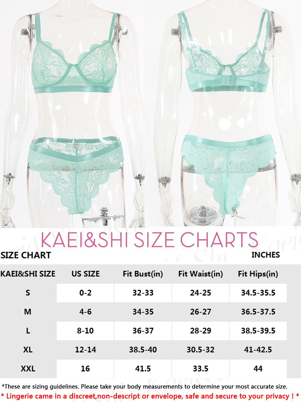 Kaei&Shi Lace Lingerie Set 4 – Tweedelige Kantset voor Verleiding