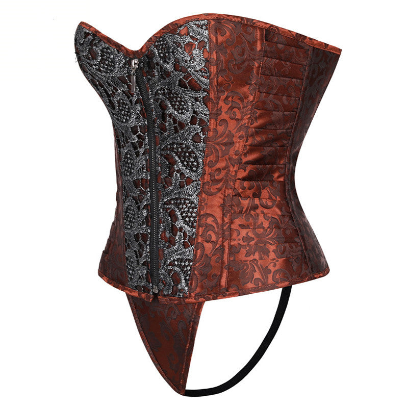 JACQUELINE – Leather Jacquard Corset