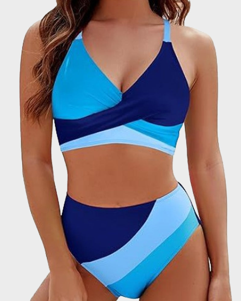 VESPA – Color-Block Bikini Set