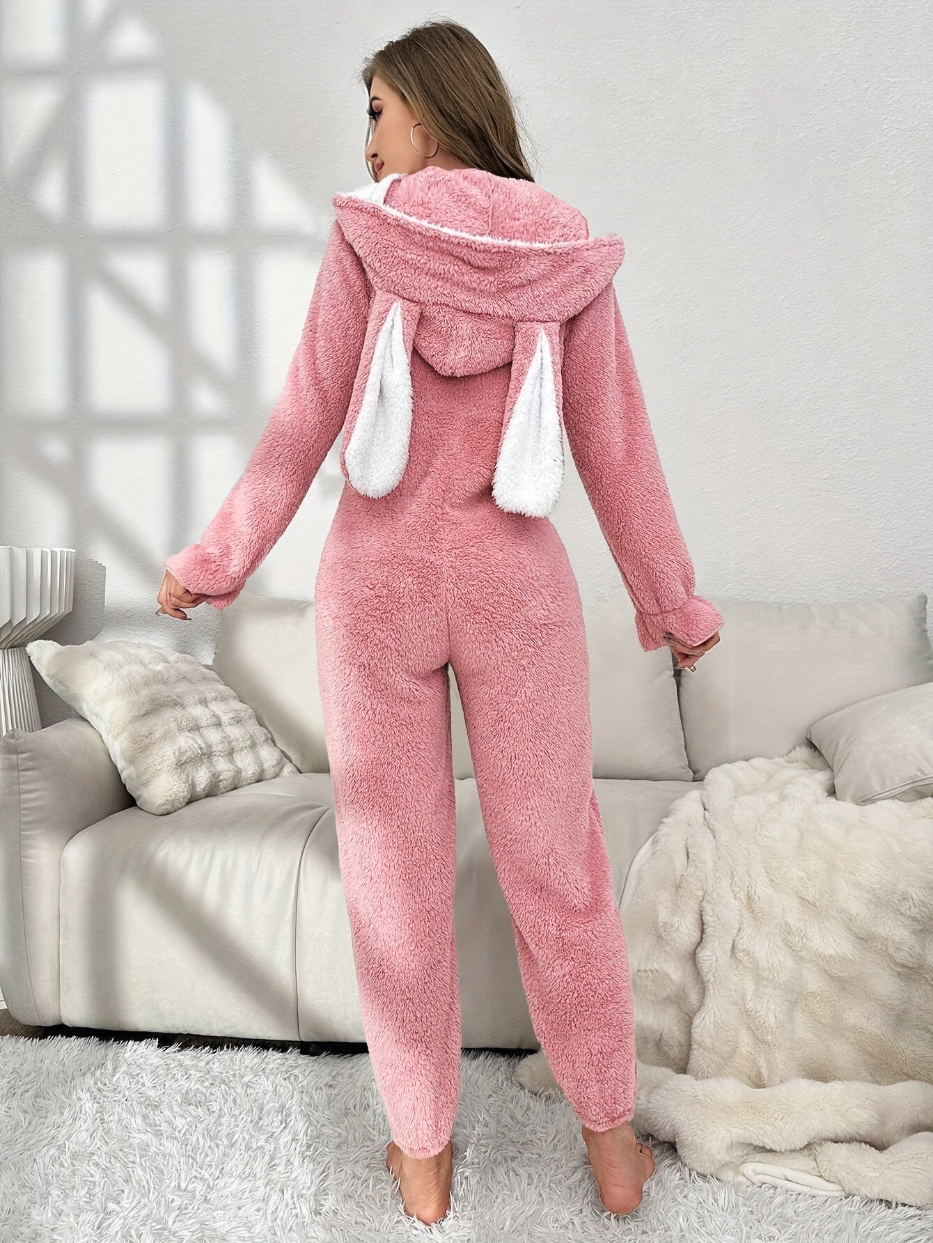 Maud - Schattige Bunny Onesie met Capuchon en Lange Mouwen
