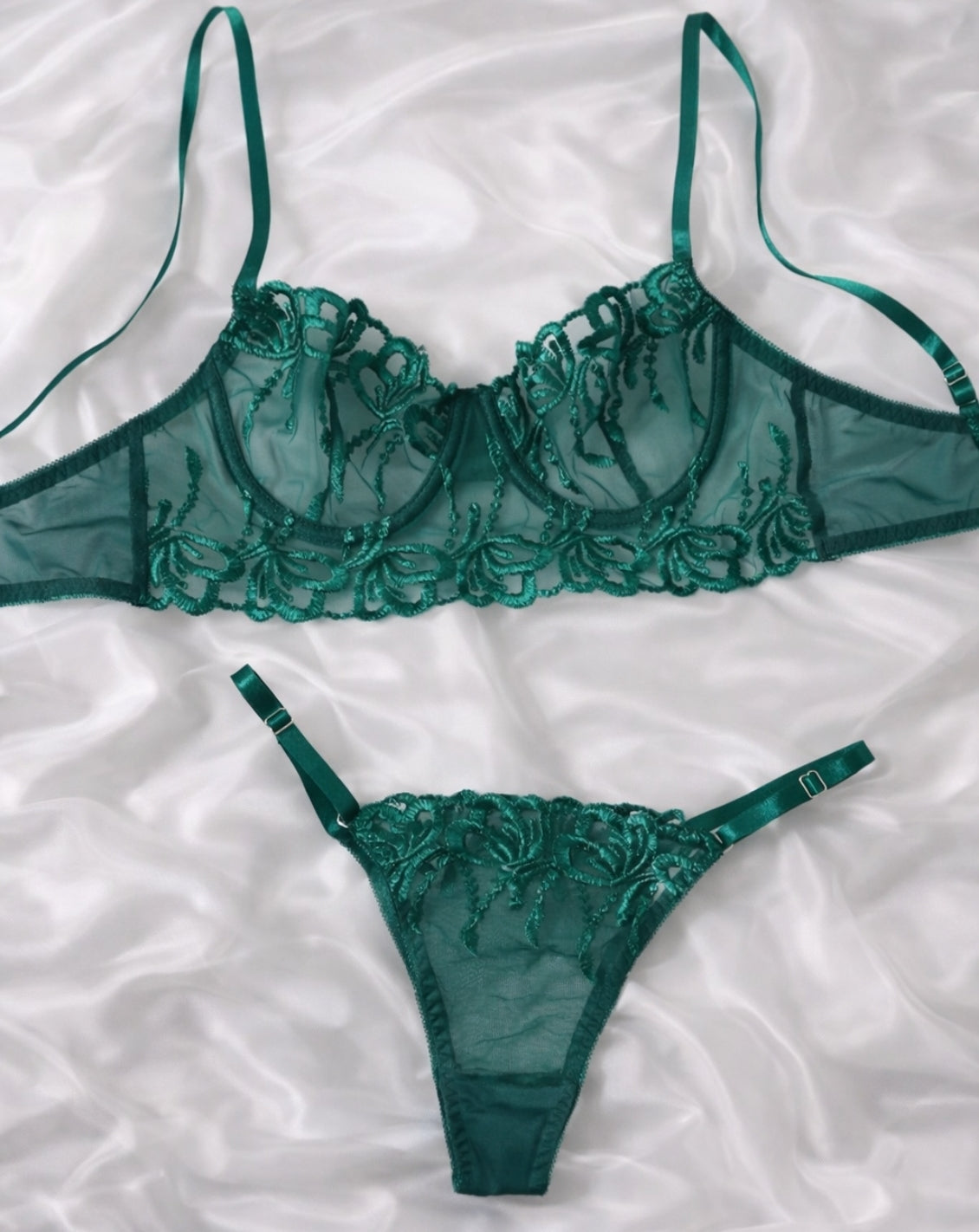 LIVC Lingerie set – Verfijnd groen met elegante afwerking voor Dames