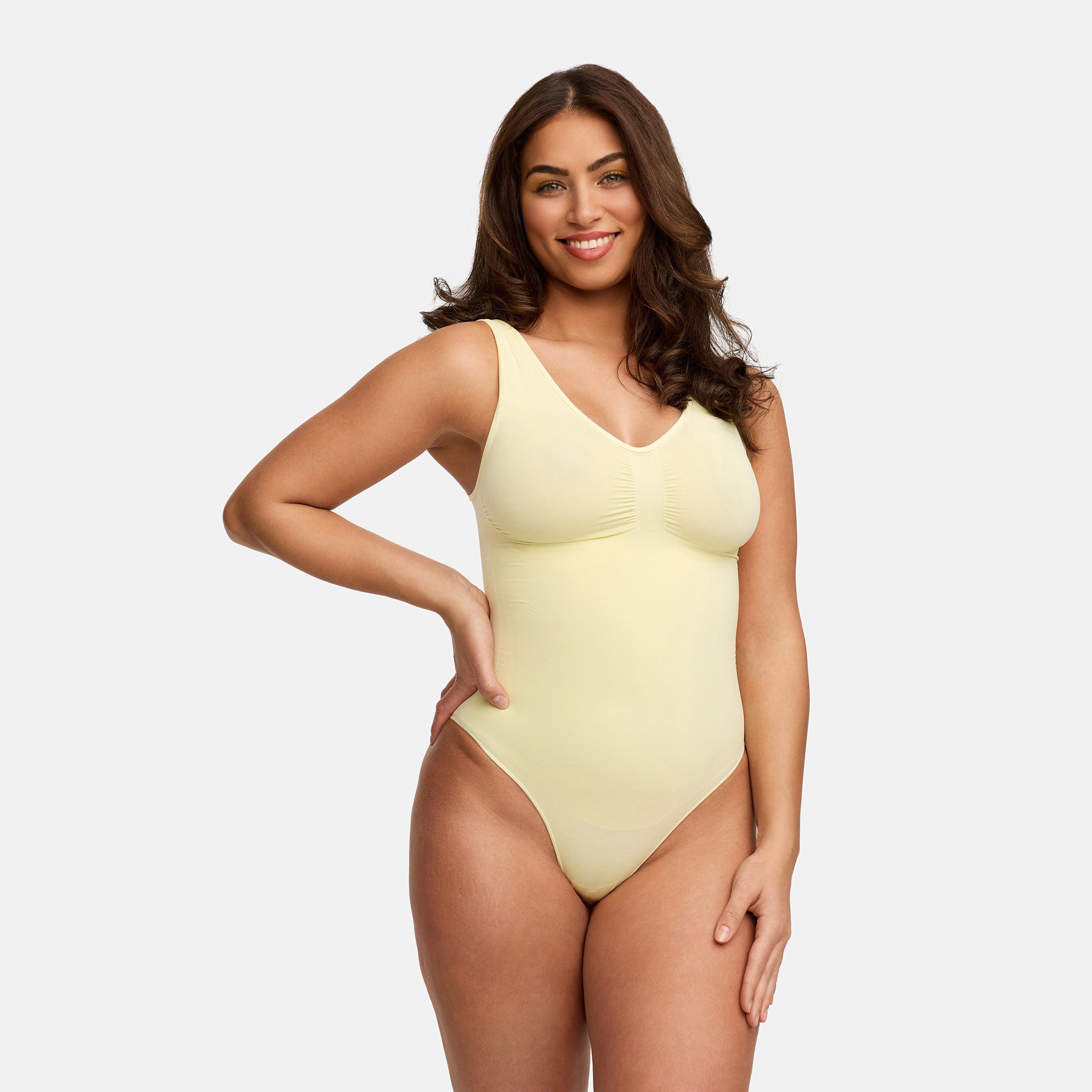 SOYA - Tank Bodysuit Shapewear - LivingCurves Bodysuit Geel / XS