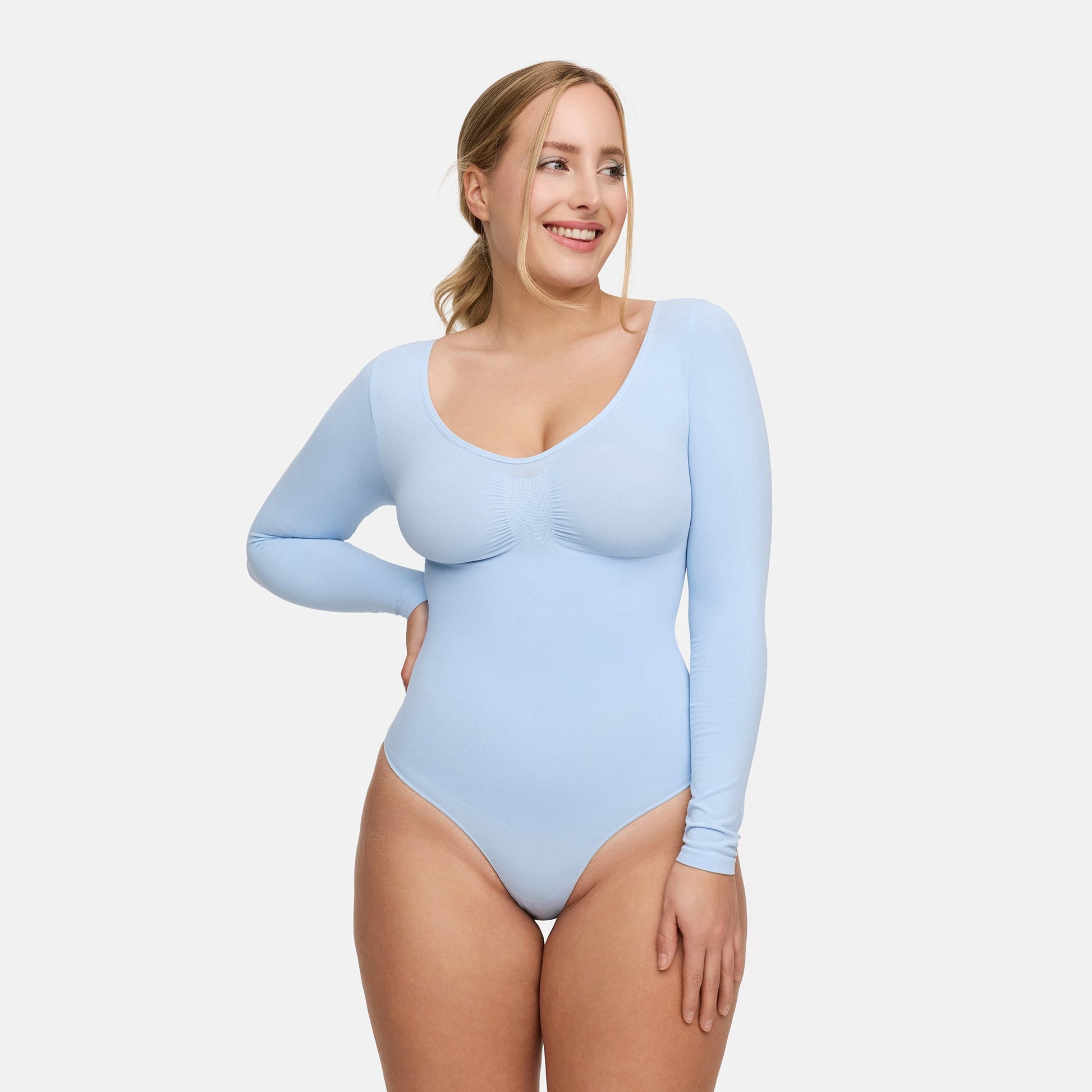 NAYA – Longsleeve Sculpt Bodysuit (Slipmodel) - LivingCurves Bodysuit Zwart / XS