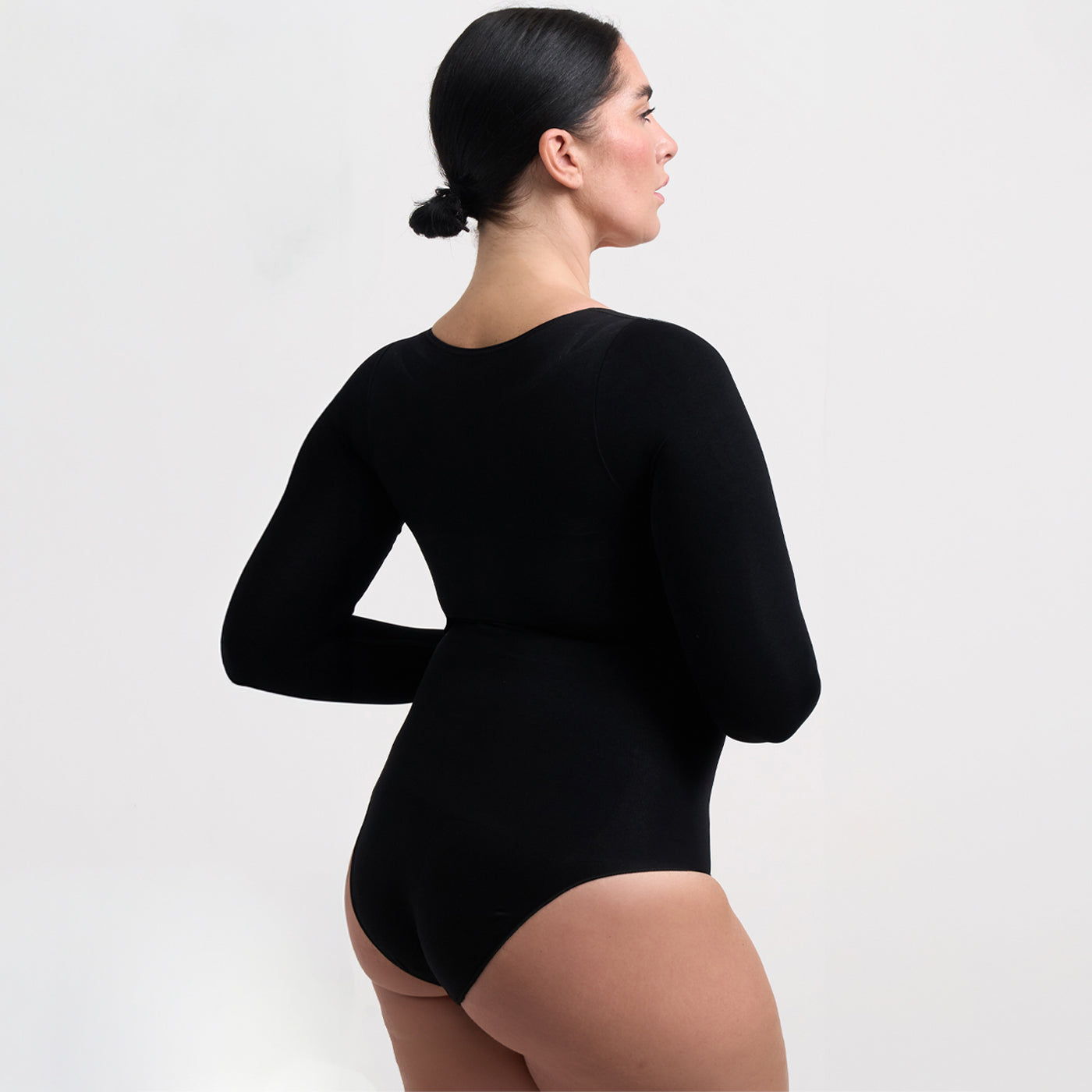 NAYA – Longsleeve Sculpt Bodysuit (Slipmodel) - LivingCurves Bodysuit Zwart / XS