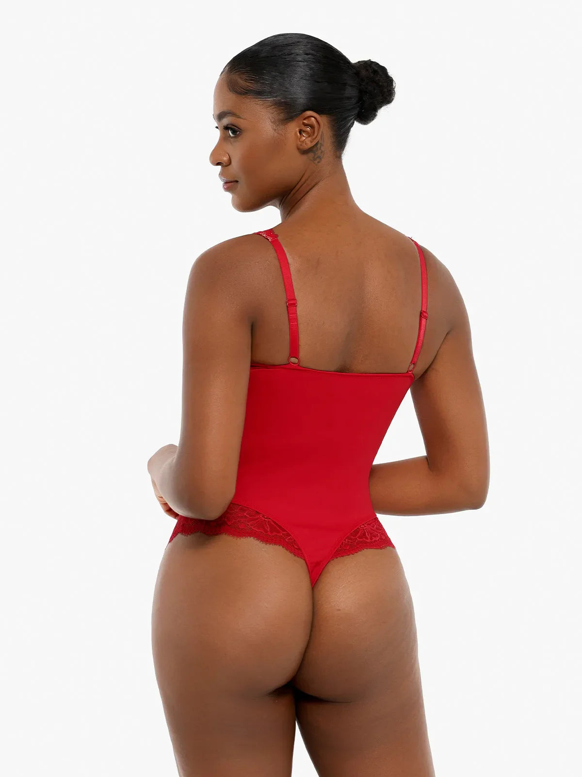 ALYA – Lace Hourglass Bodysuit - LivingCurves Sexy Tops Body Shaper Wit / XS