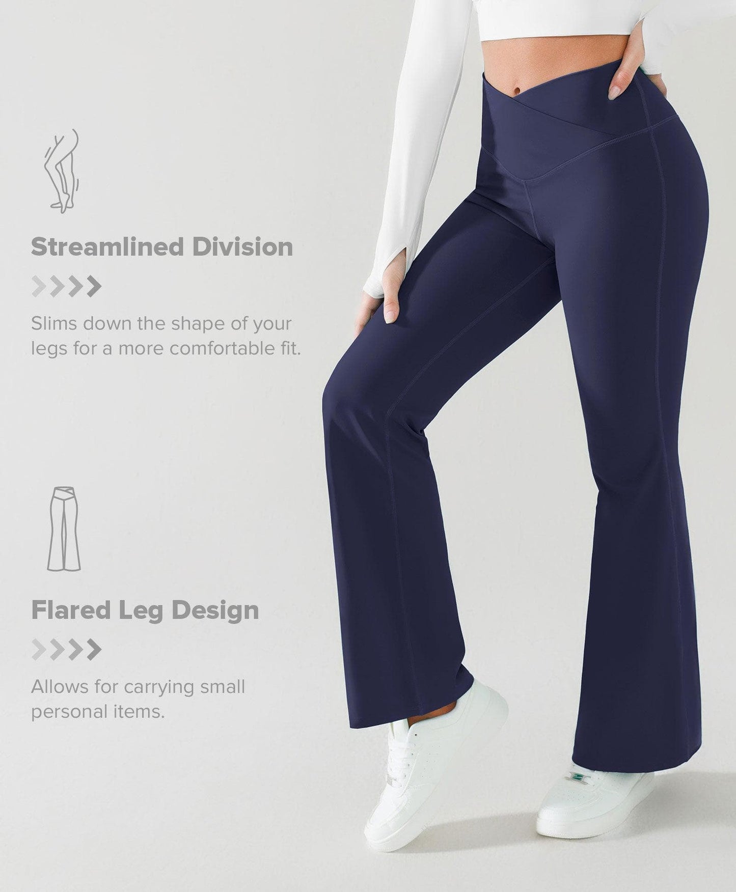 CELESTE – Flared Yoga Shaping Pants - LivingCurves Licht Blauw / XS