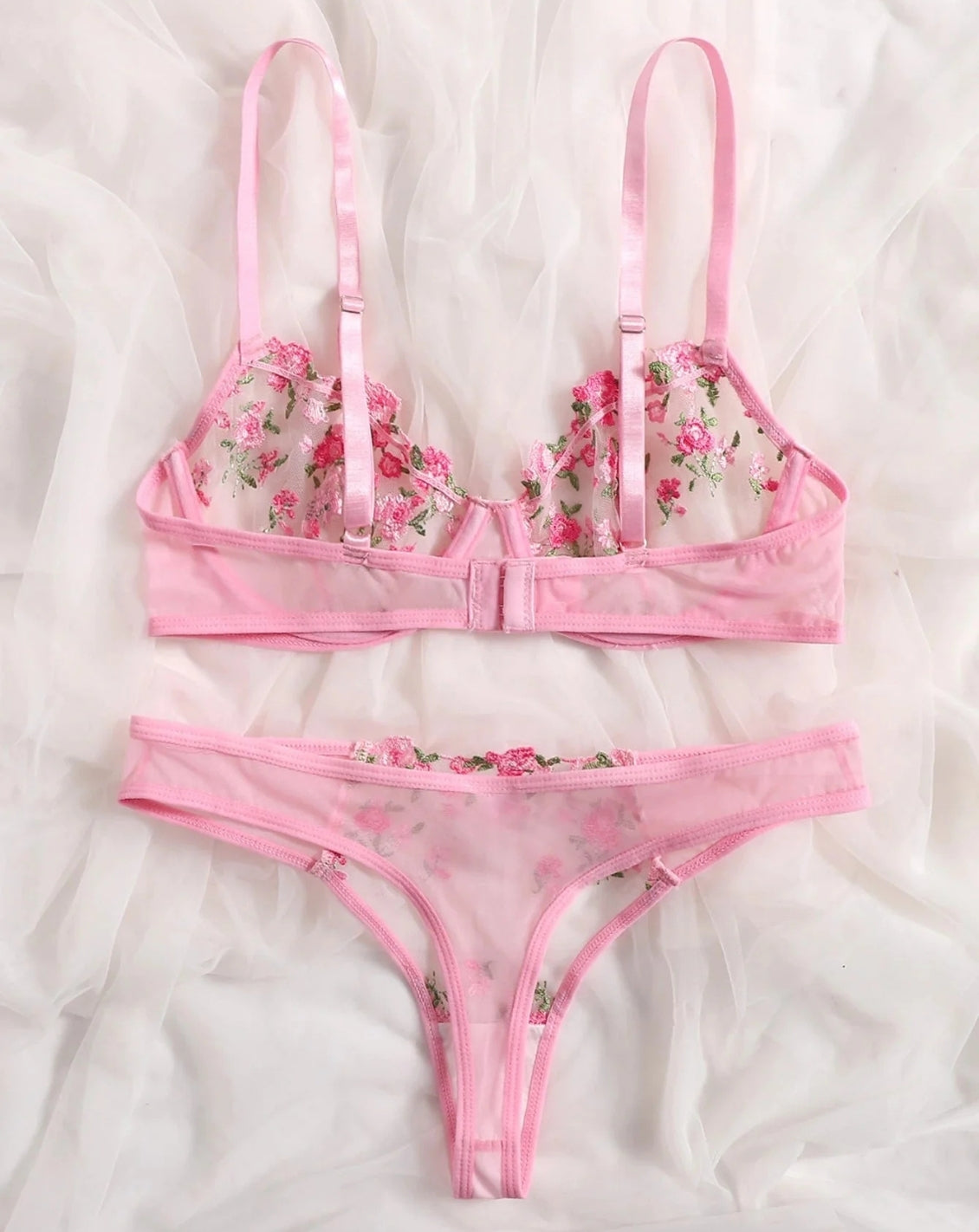 LIVC Lingerie set – Romantisch bloemenmotief met verfijnde afwerking voor Dames