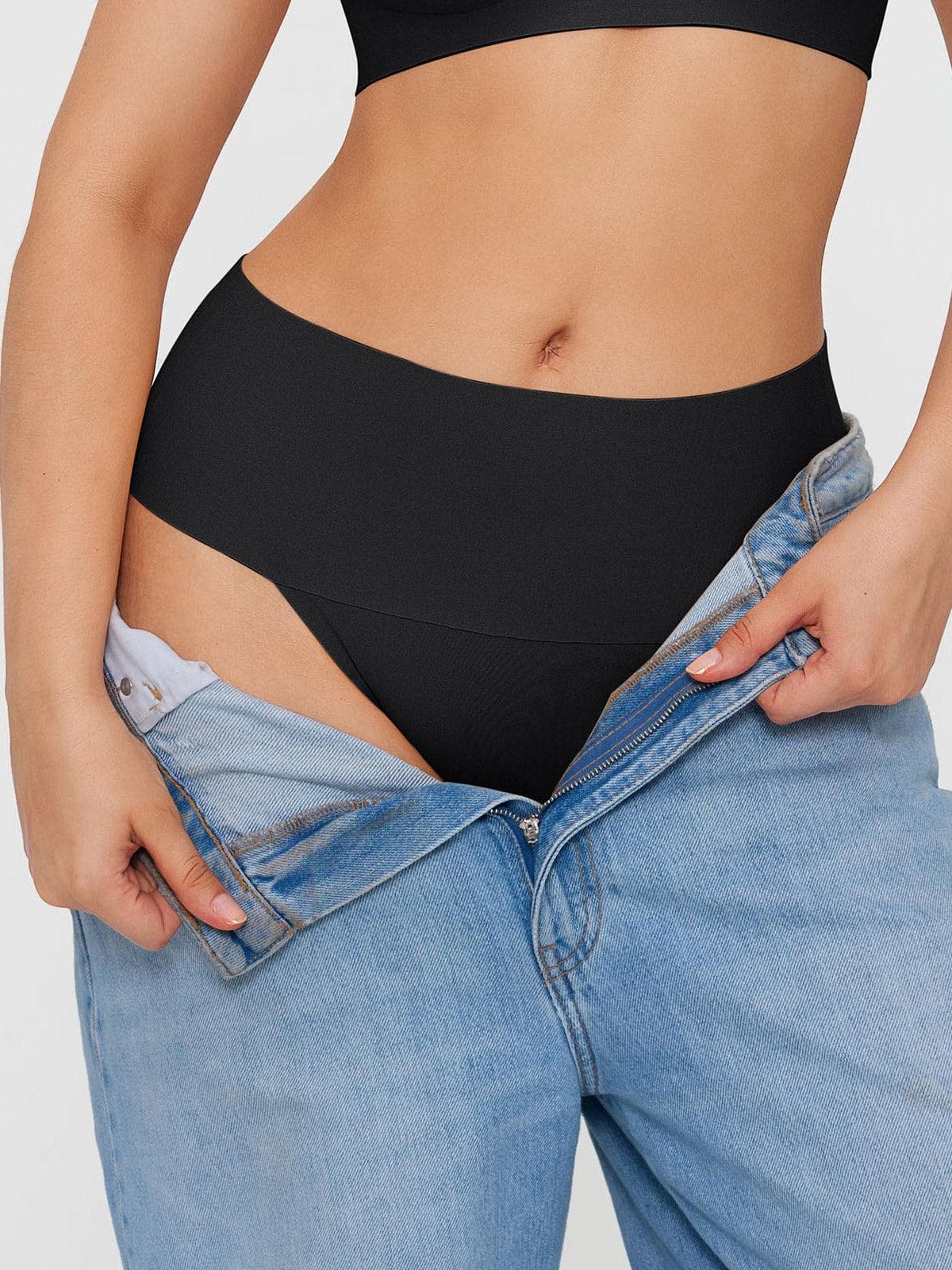 Seamless High-Waist Tummy Control Thong - LivingCurves Skin / XS