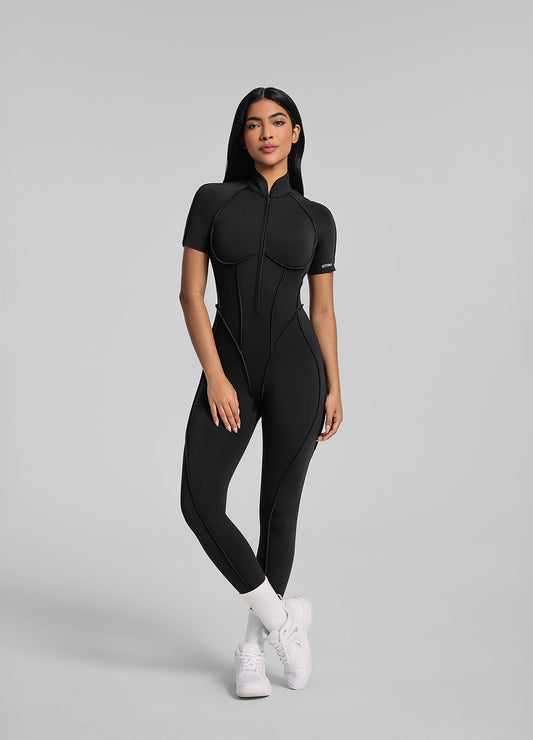 ELOR – Full-Length Shaping Catsuit - LivingCurves Bodysuit Black / XS