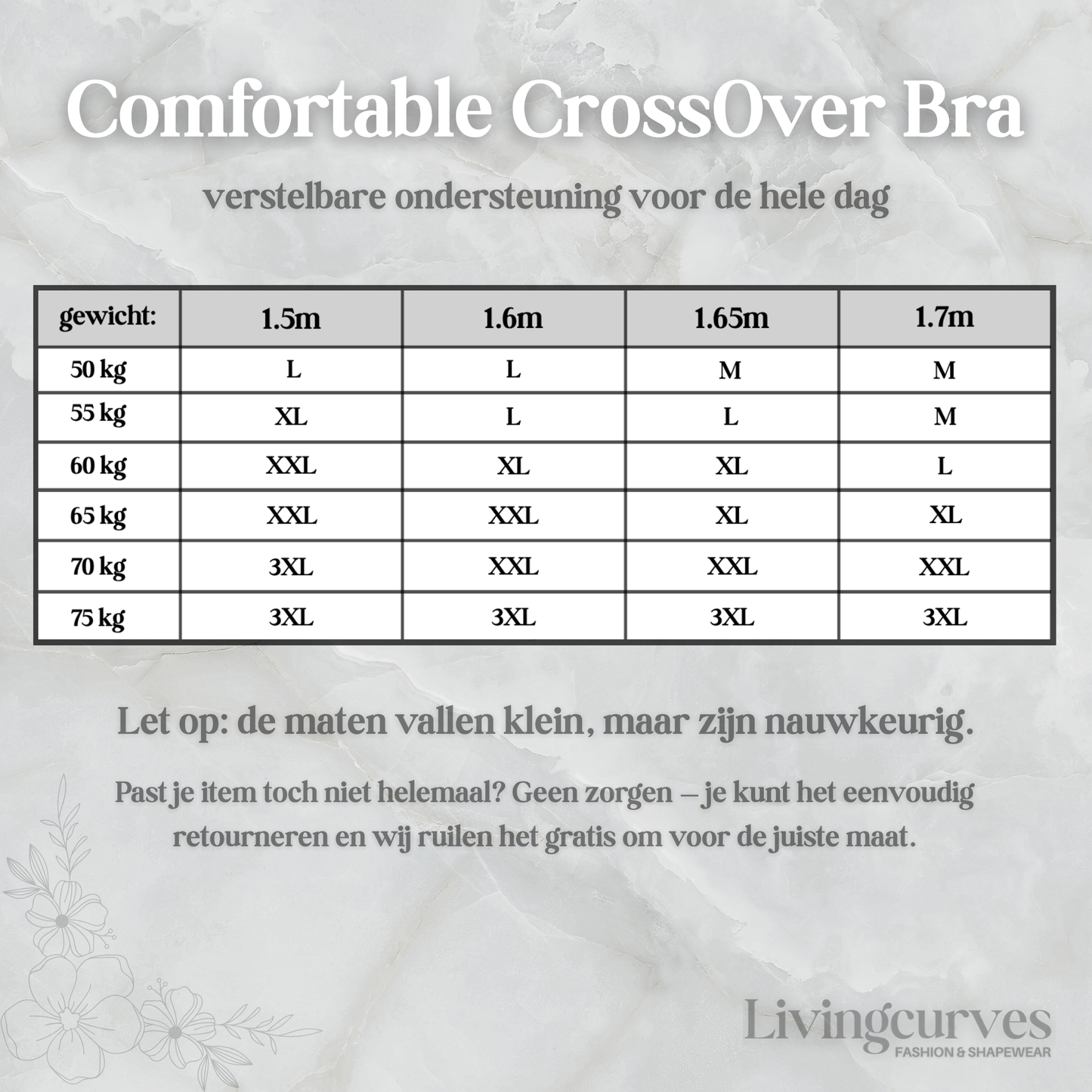 LOUISE | Comfortabele CrossOver Beha met Verstelbare Steun