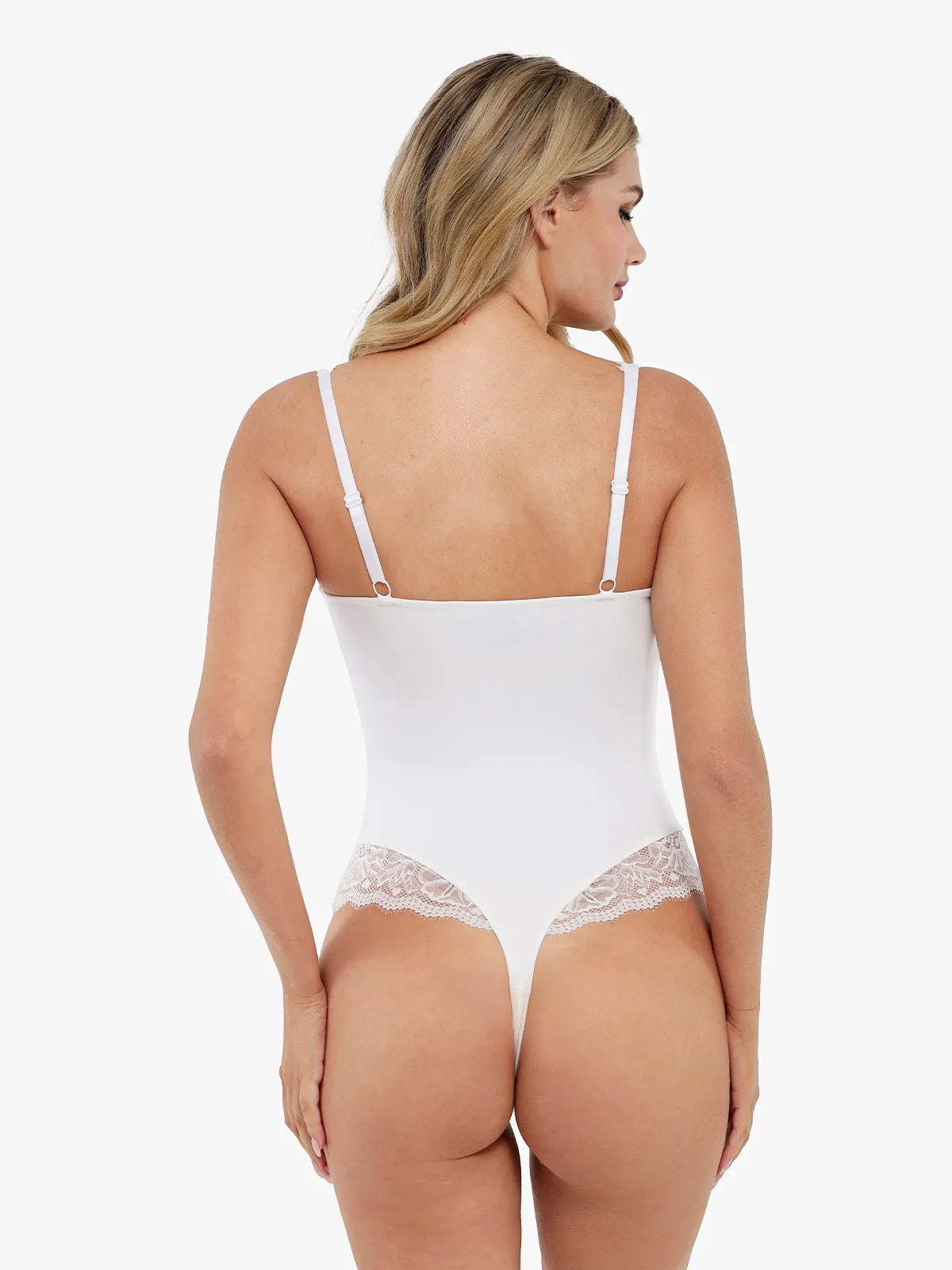 ALYA – Lace Hourglass Bodysuit - LivingCurves Sexy Tops Body Shaper Wit / XS