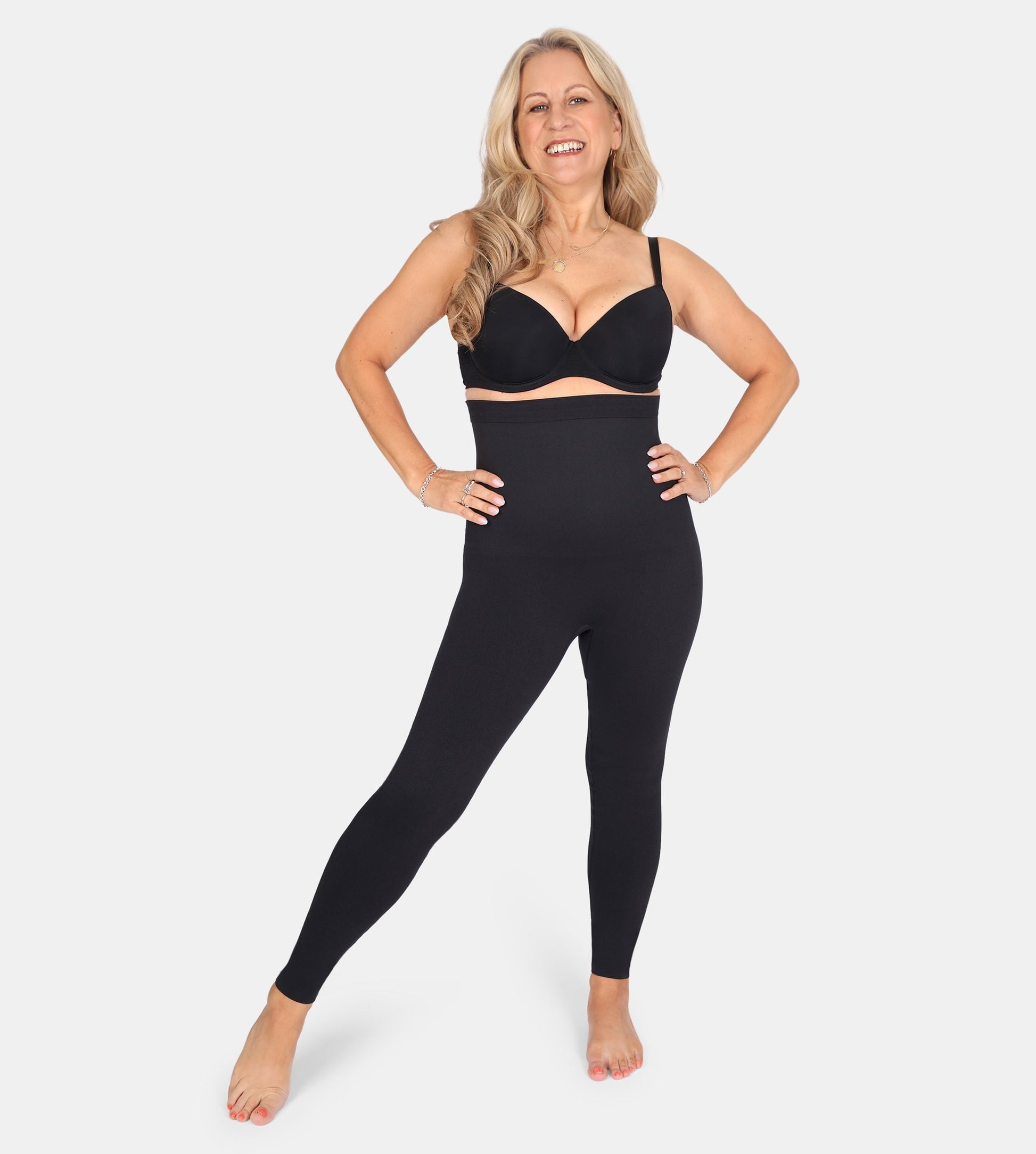 LIA – High Waist Shaping Legging - LivingCurves Leggings Zwart / XS