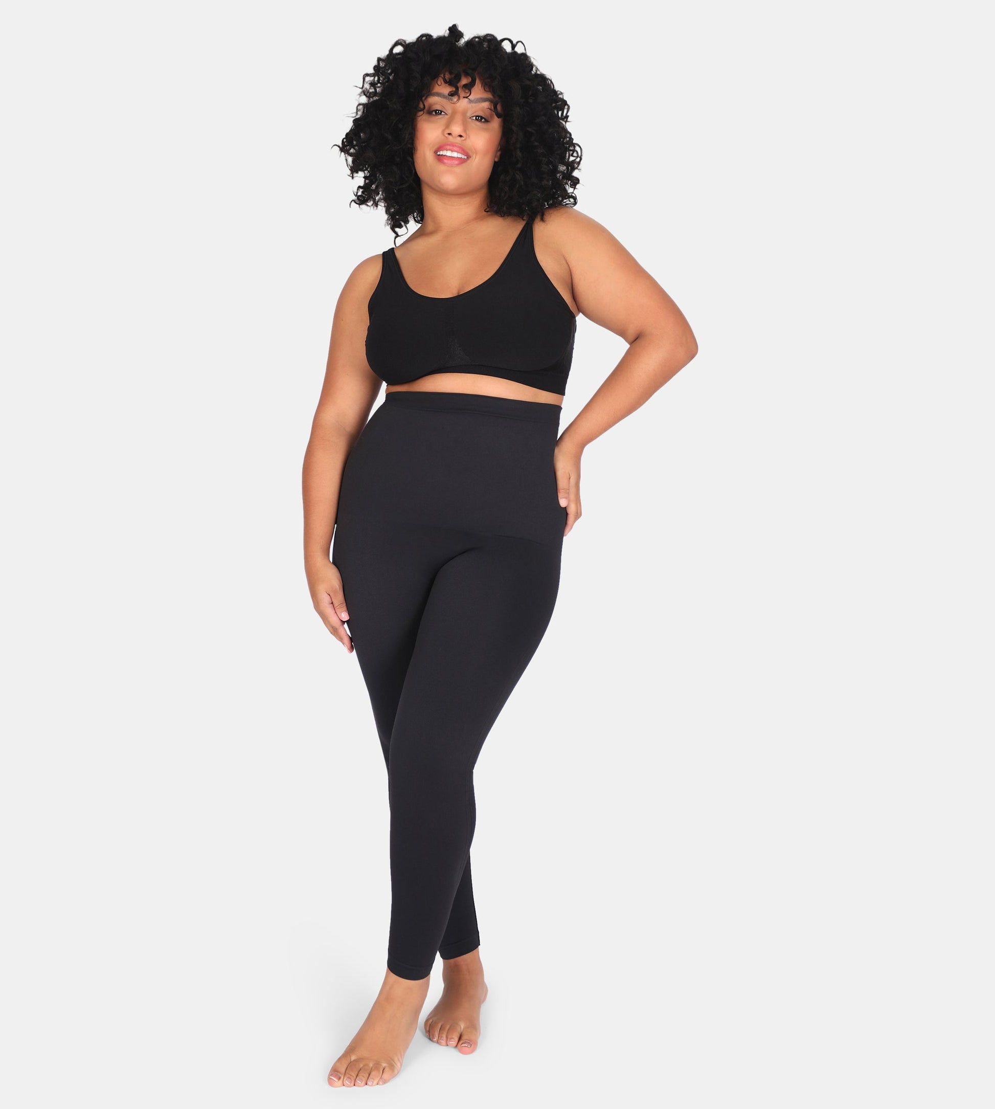 LIA – High Waist Shaping Legging - LivingCurves Leggings Zwart / XS