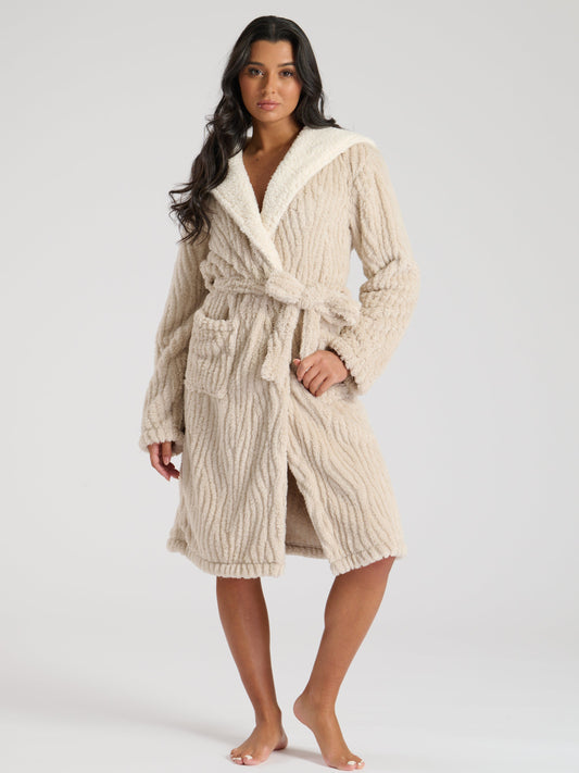The Solace Gown In Wavy Taupe