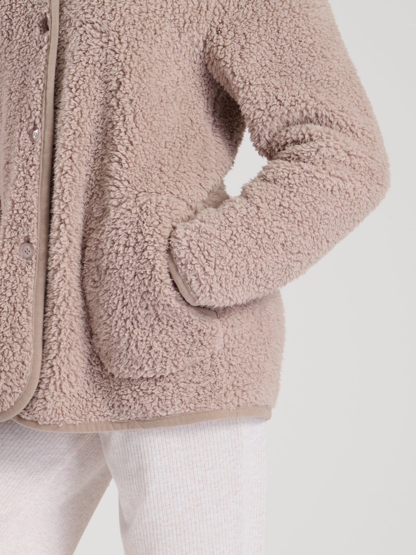 The Slouch Lounge Cardi In Mink