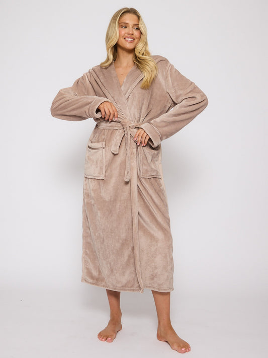 The Plush Gown In Taupe