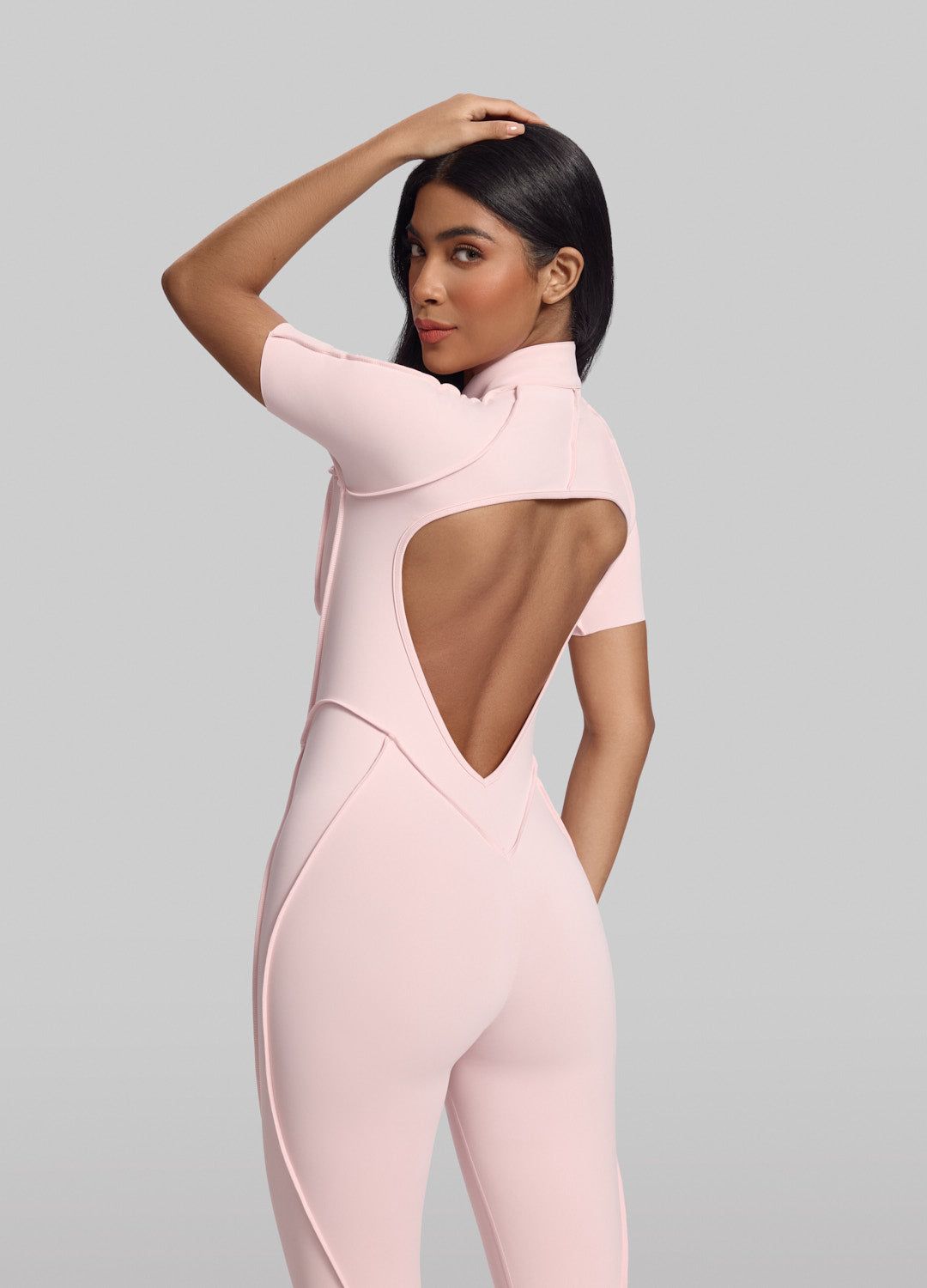 LYOR – Open Back Shaping Catsuit - LivingCurves Bodysuit pink / XS