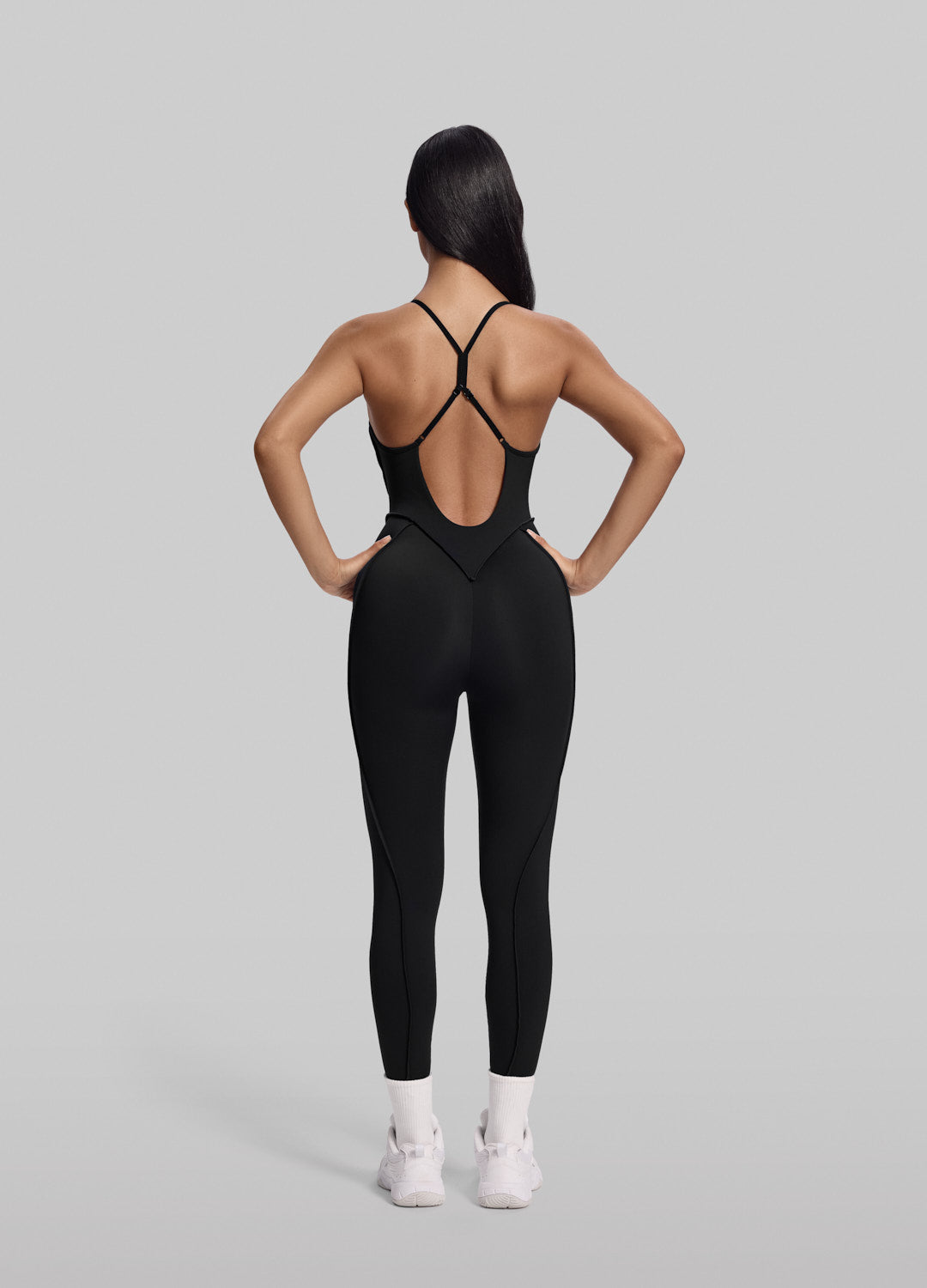 CROS – Crossback Shaping Catsuit - LivingCurves Bodysuit Zwart / XS