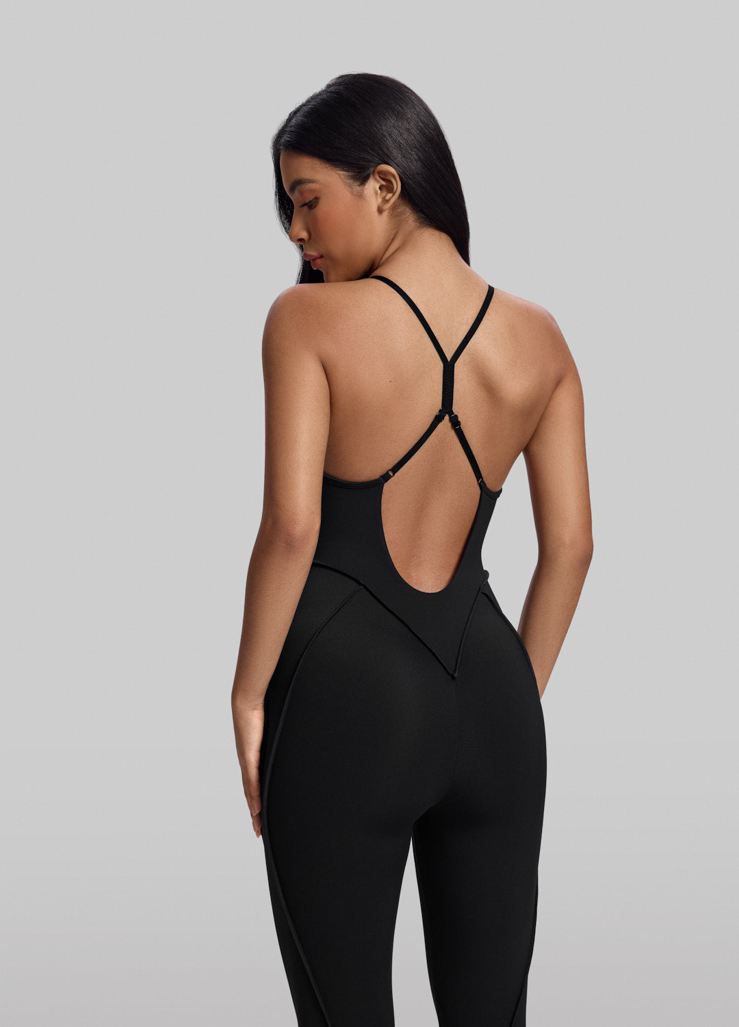 CROS – Crossback Shaping Catsuit - LivingCurves Bodysuit Zwart / XS