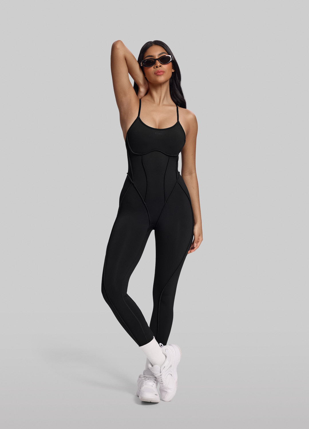 CROS – Crossback Shaping Catsuit - LivingCurves Bodysuit Zwart / XS