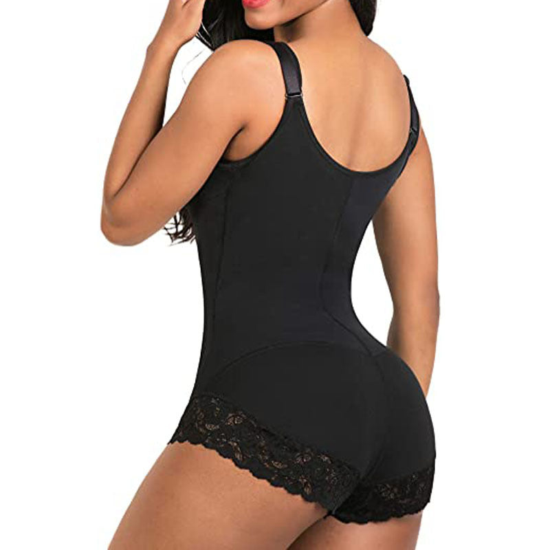 TARA – Heuplift Shaping Bodysuit met Rits - LivingCurves Kaching Cart Upsell Toggle Zwart / L