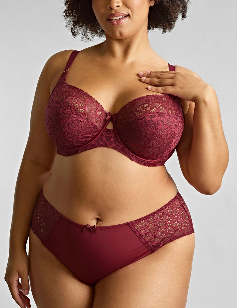 Panache Sculptresse Cherry Red Deep Brief Panty 9682