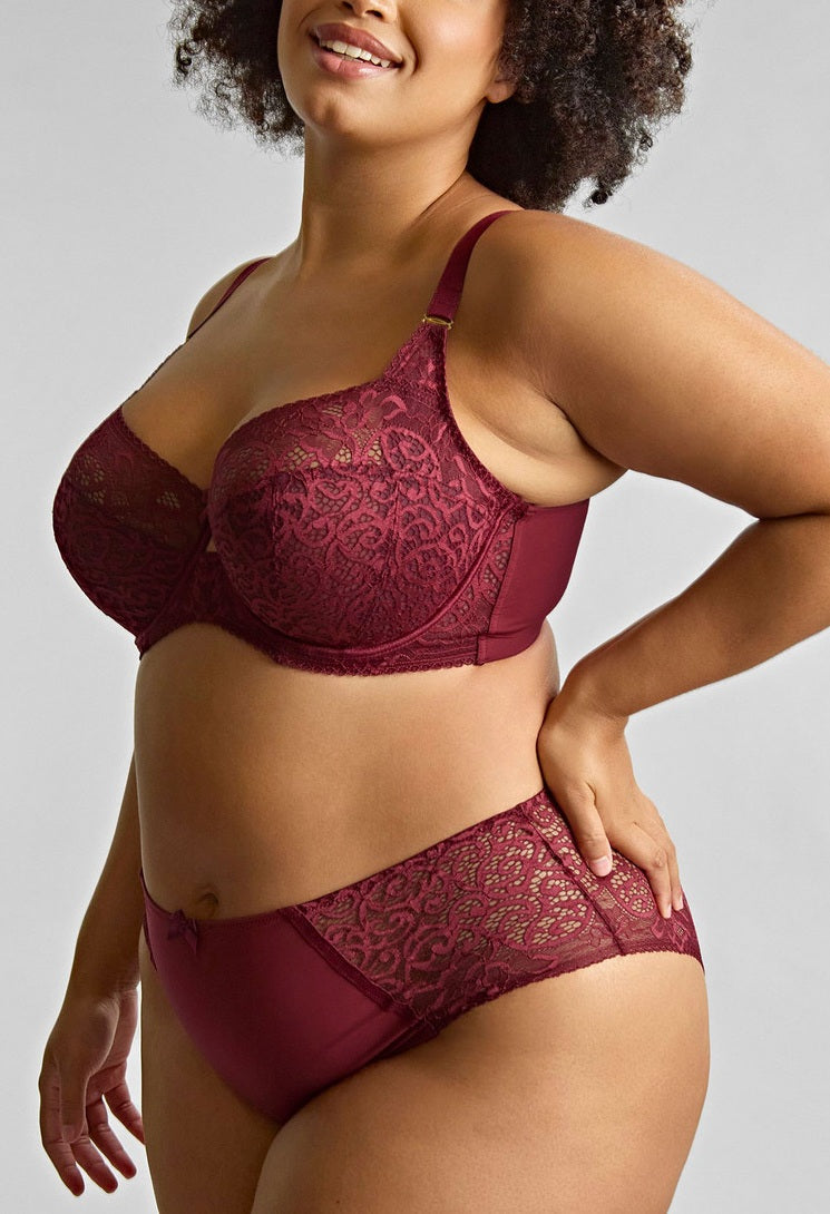 Panache Sculptresse Cherry Red Deep Brief Panty 9682