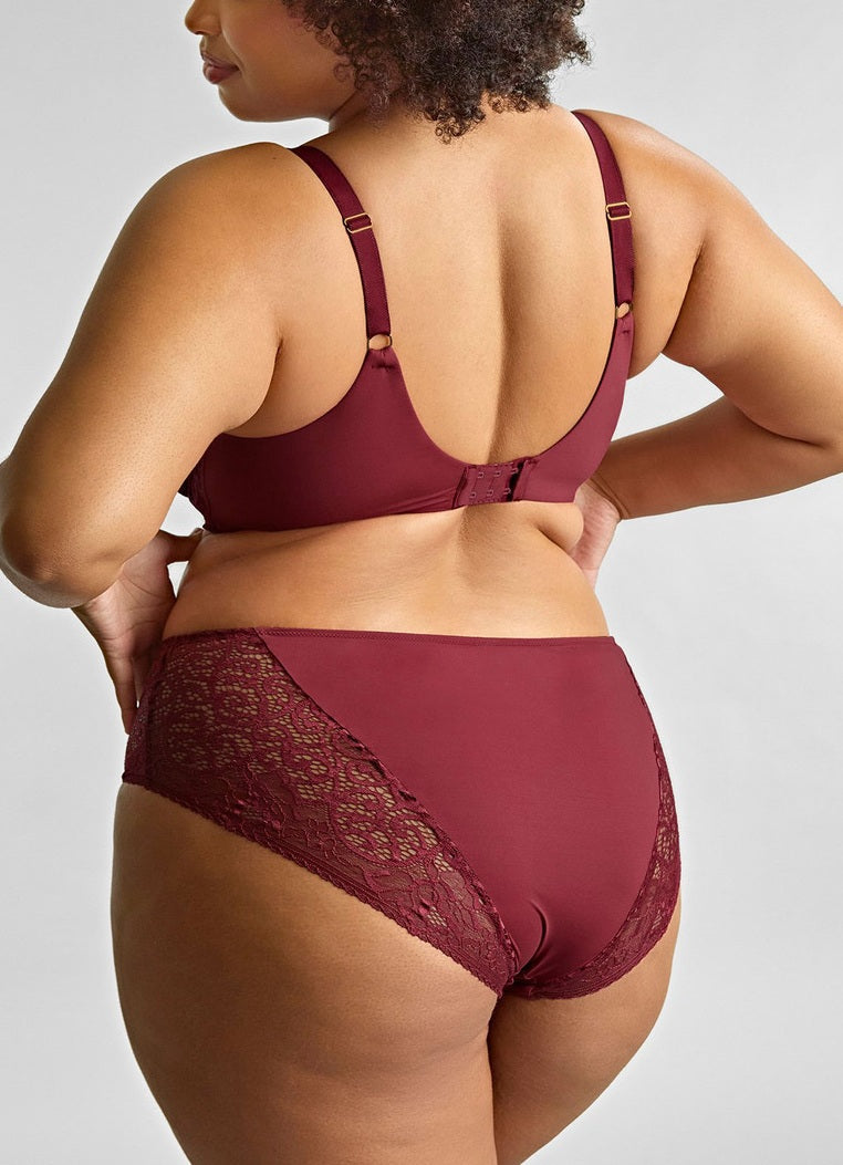 Panache Sculptresse Cherry Red Deep Brief Panty 9682