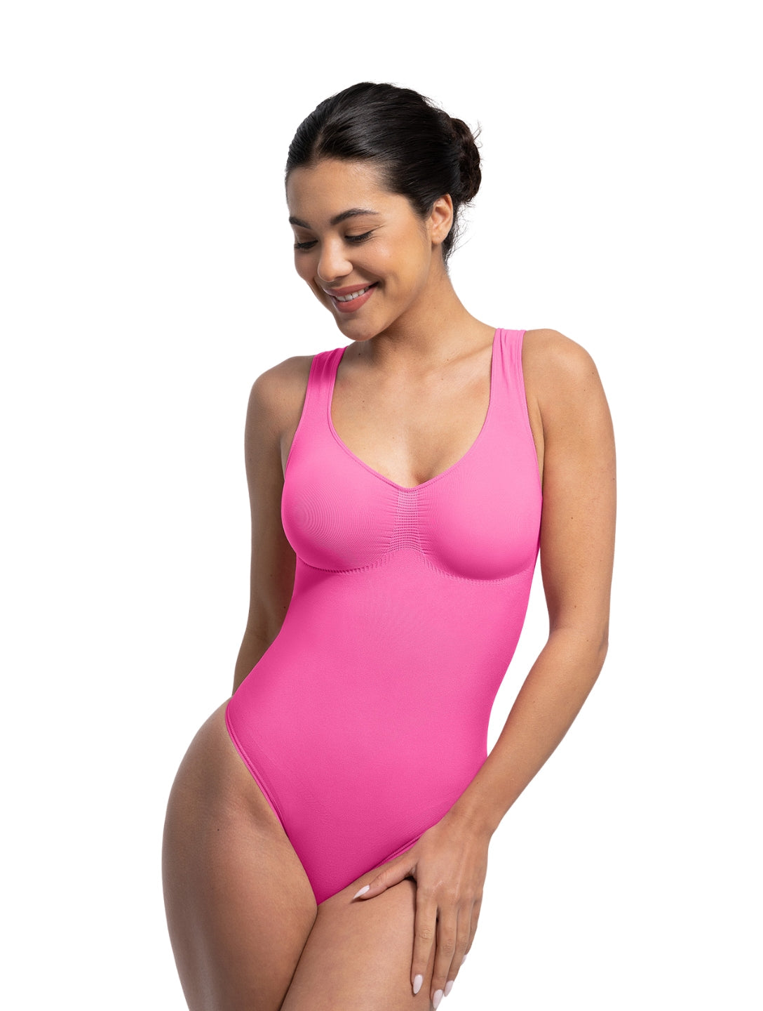 NOA – Naadloze Sculpt Bodysuit String - LivingCurves Roze / S