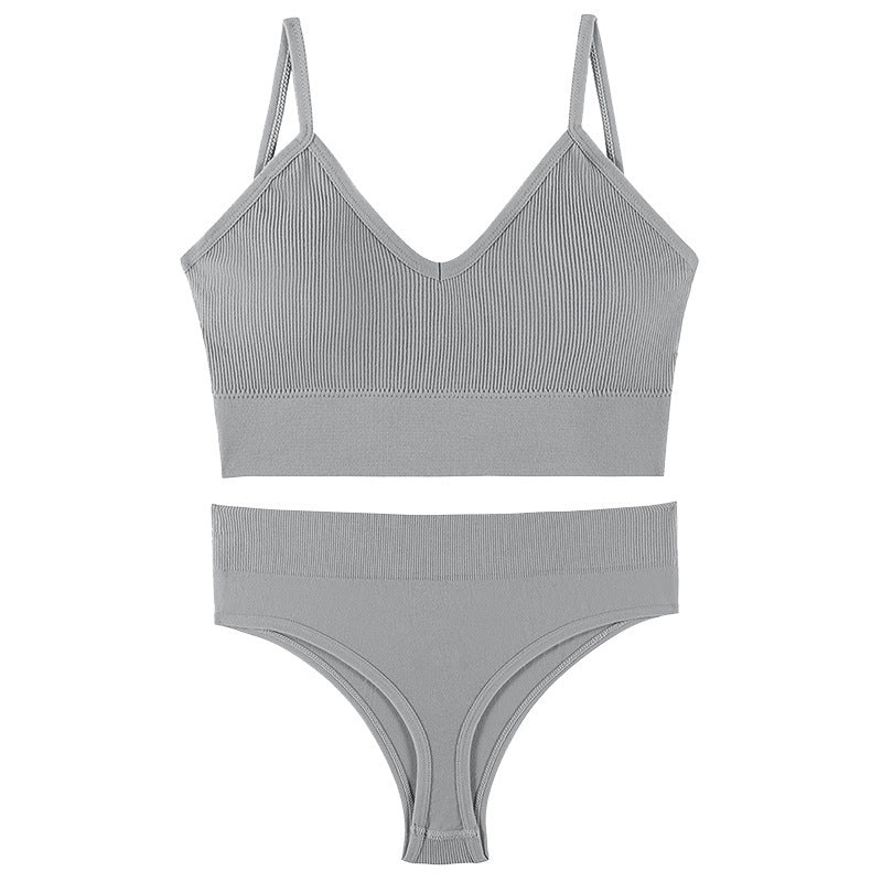 Naadloze Triangle BH Set – Meerdere Kleuren - LivingCurves Kaching Cart Upsell Toggle Zilver Grijs / M