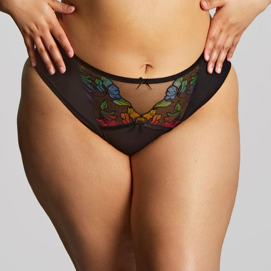 Éden – High Leg Slip met Bloemenborduursel