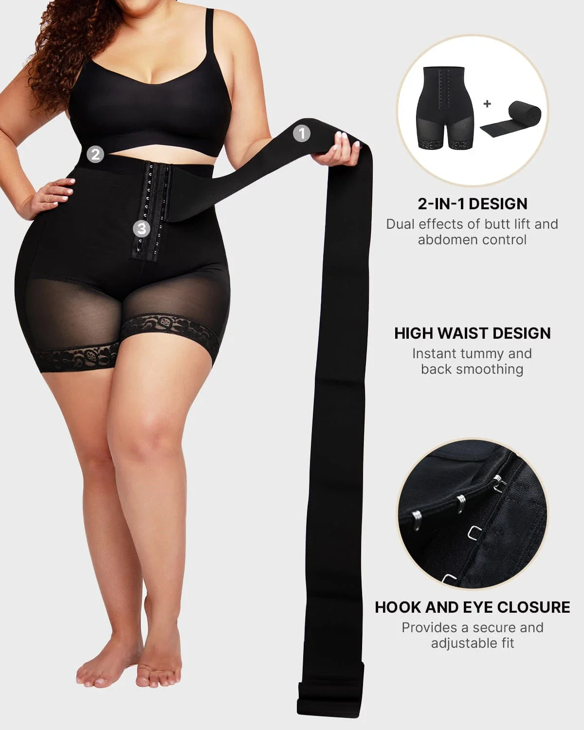 VEGA – Hoge Taille 2-in-1 Shaper Short - LivingCurves shaper shorts Zwart / S