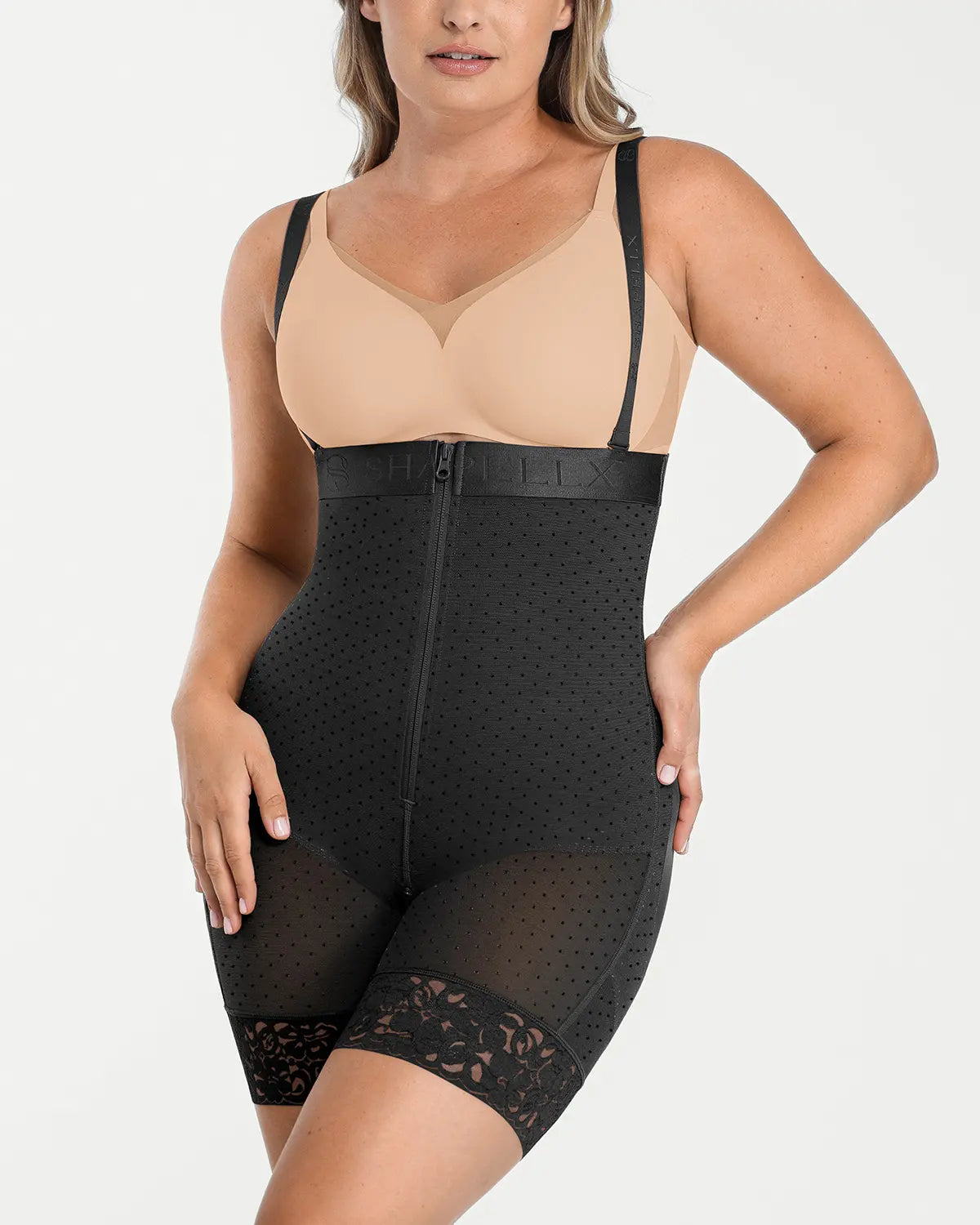 BOOT-YEAH™ AirSlim® High-Waisted Polka Dot Short - LivingCurves shaper shorts Black / S