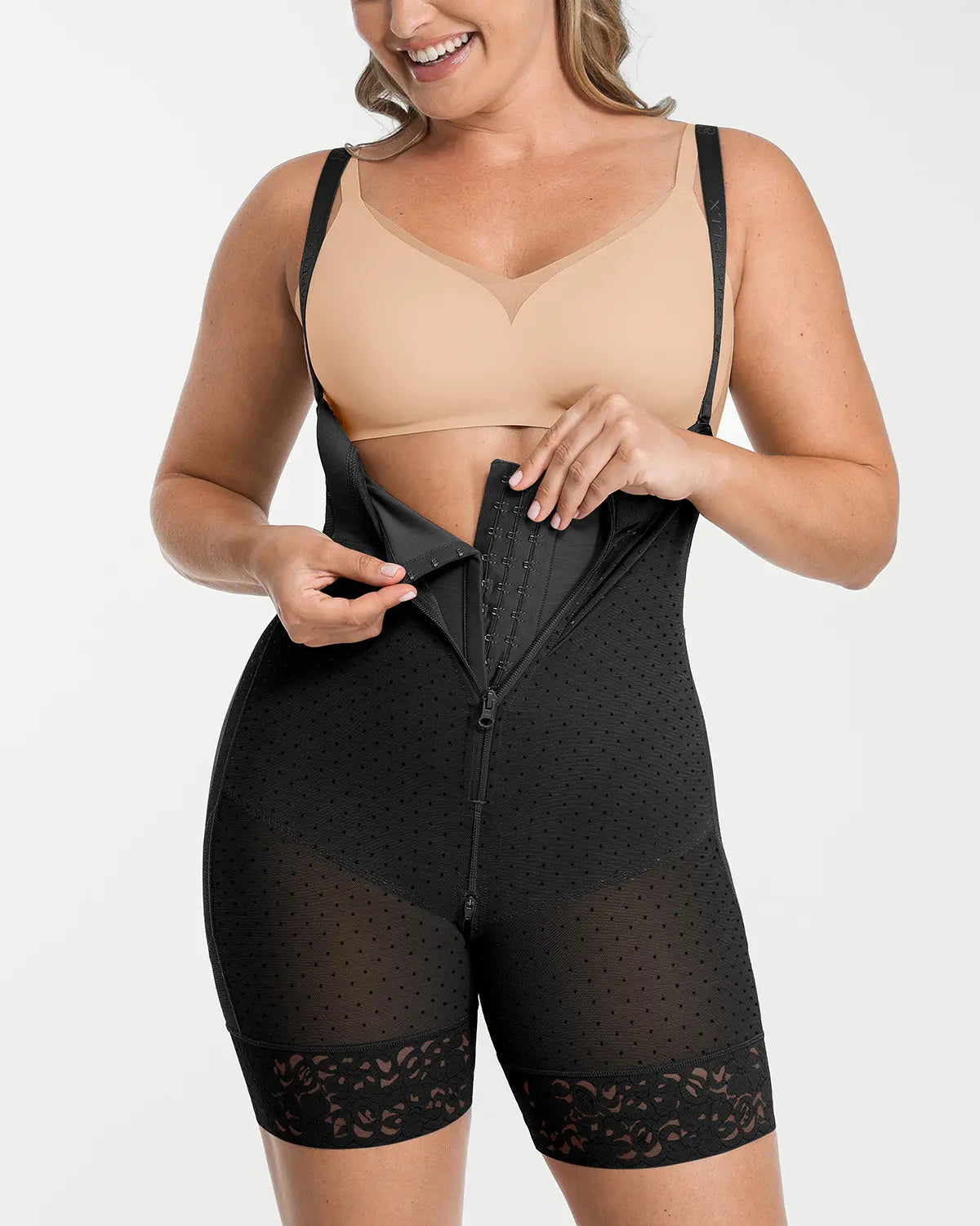 BOOT-YEAH™ AirSlim® High-Waisted Polka Dot Short - LivingCurves shaper shorts Black / S