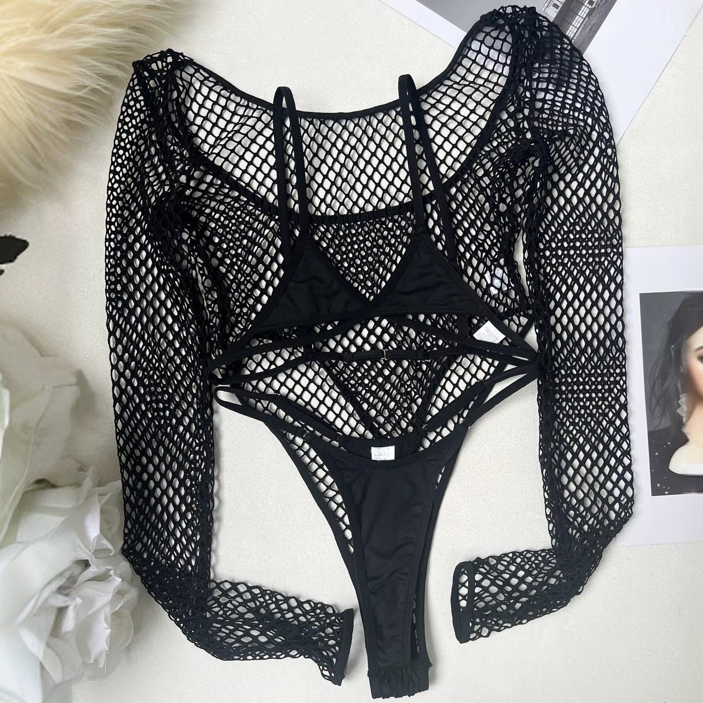 Tempting Fishnet 3-Piece Set