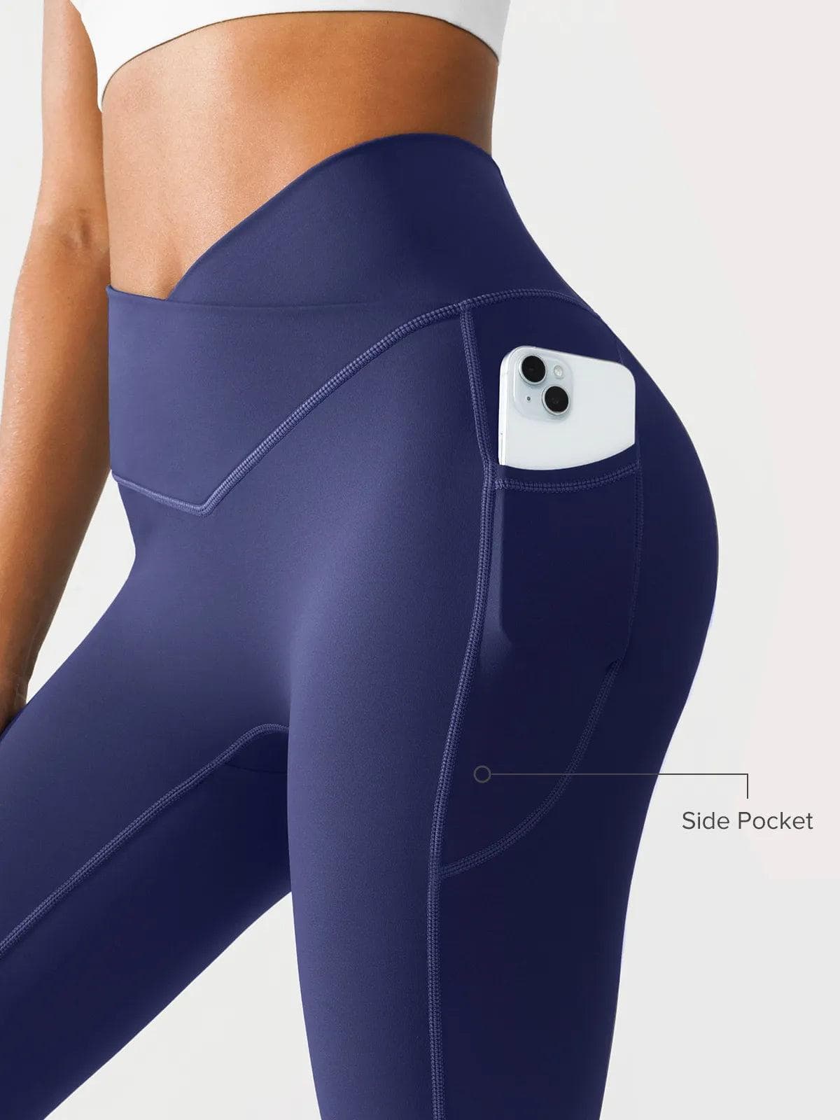 BRXL Butt Scrunch Crossover Waist Leggings - LivingCurves Pink / XS