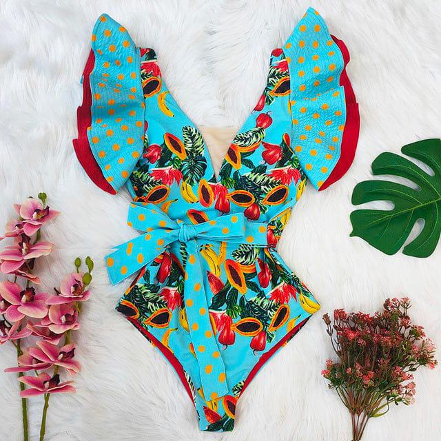 MARELLA - Badpak Tropical Ruffle