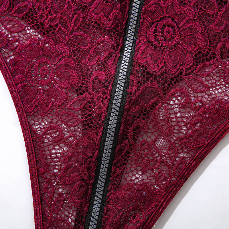 Aria lace zip body – kanten body met ritssluiting